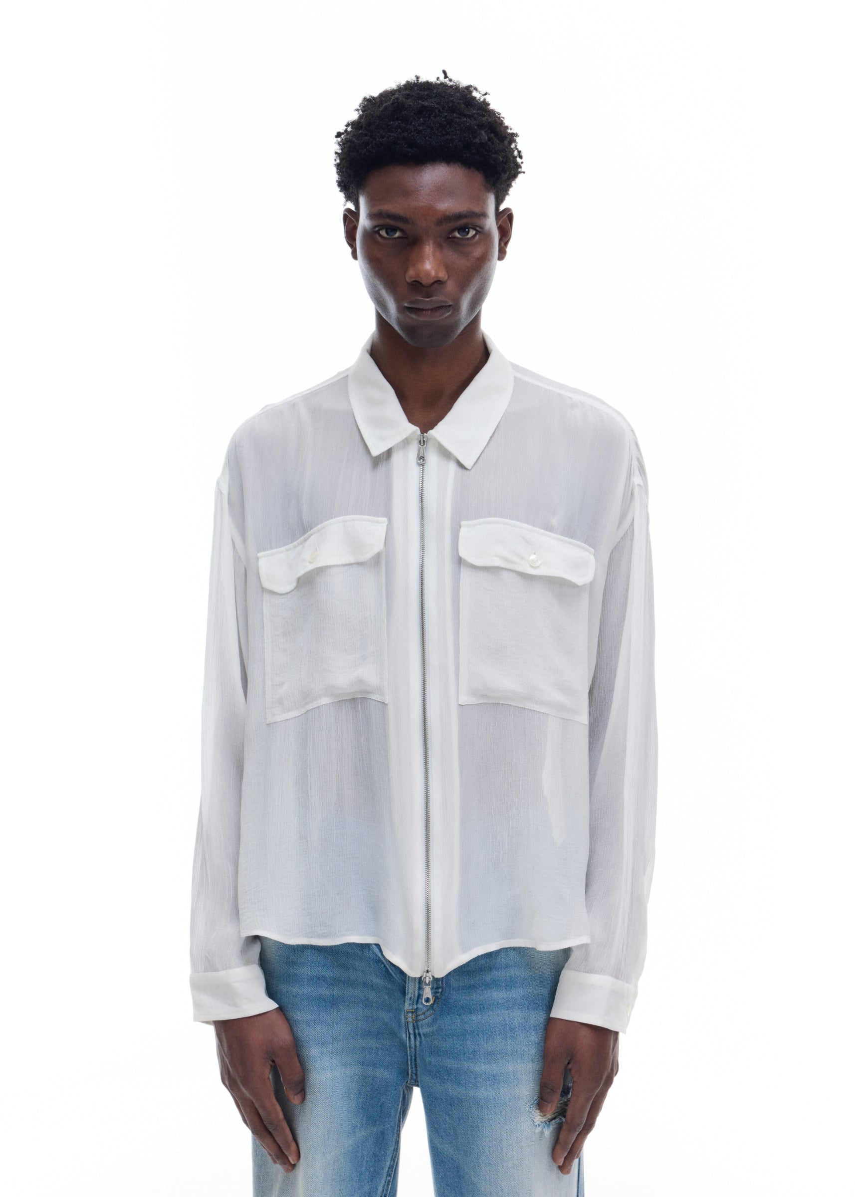 VISCOSE ZIPPED SHIRT