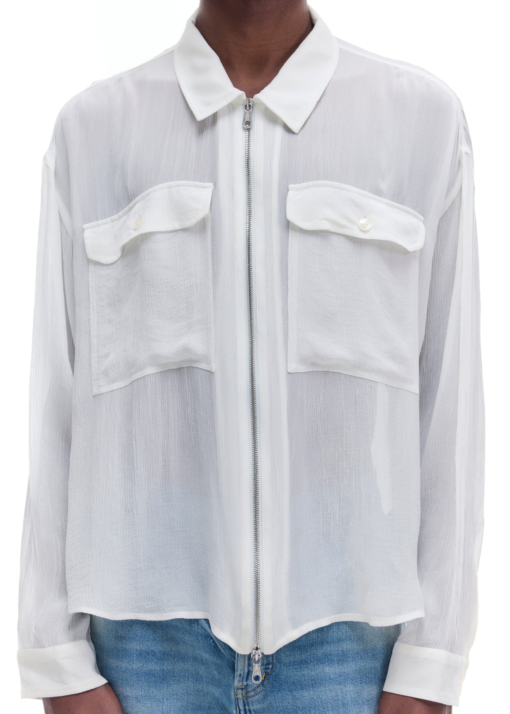 VISCOSE ZIPPED SHIRT