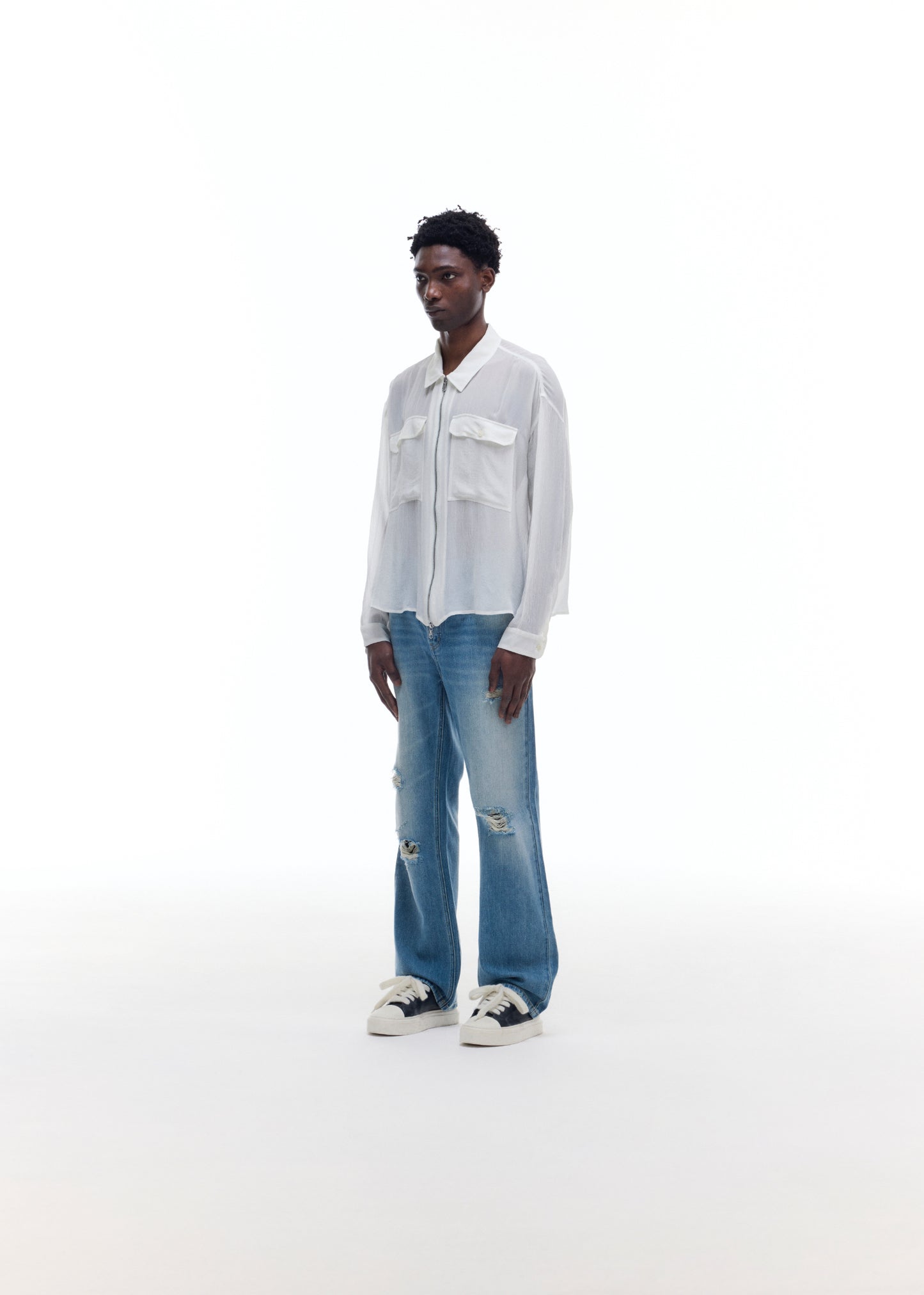 VISCOSE ZIPPED SHIRT