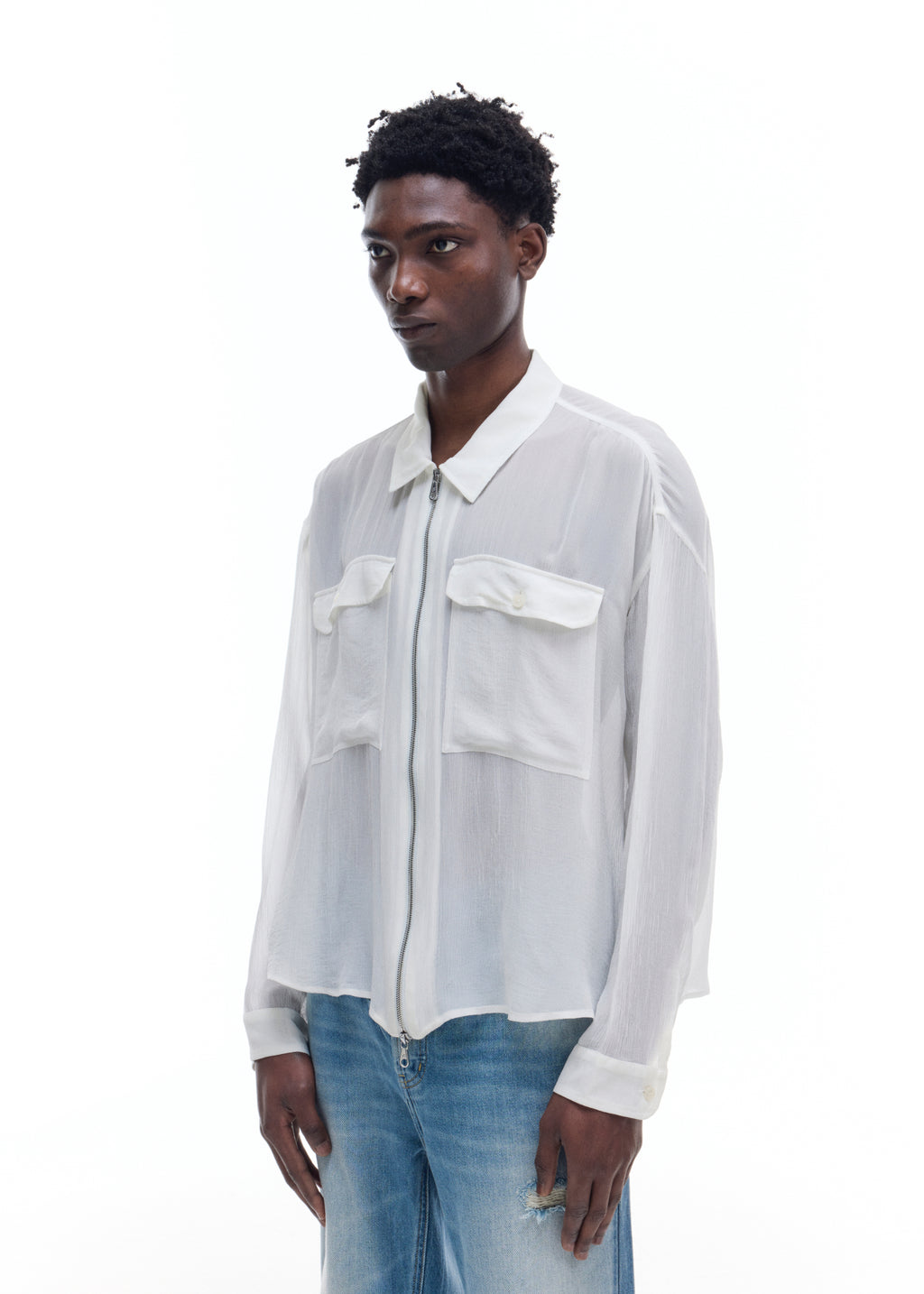 VISCOSE ZIPPED SHIRT