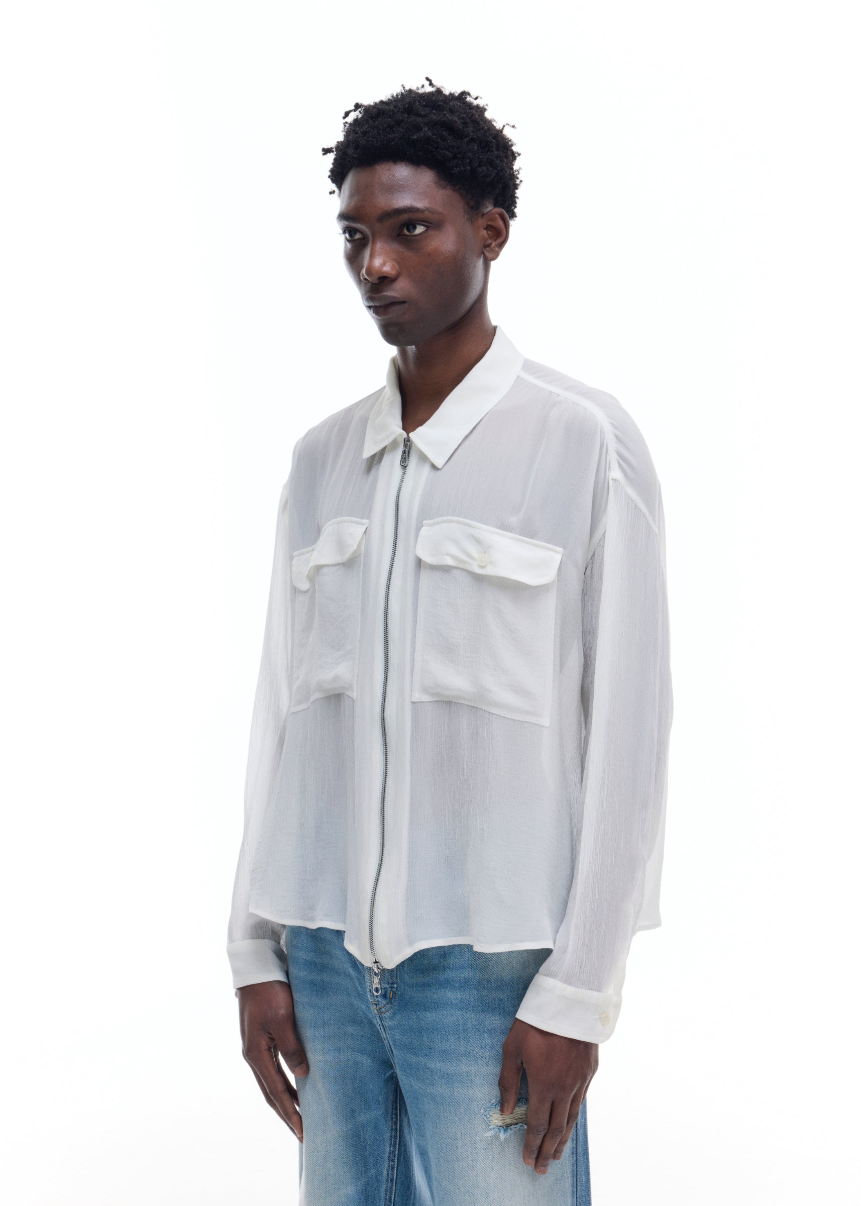 VISCOSE ZIPPED SHIRT
