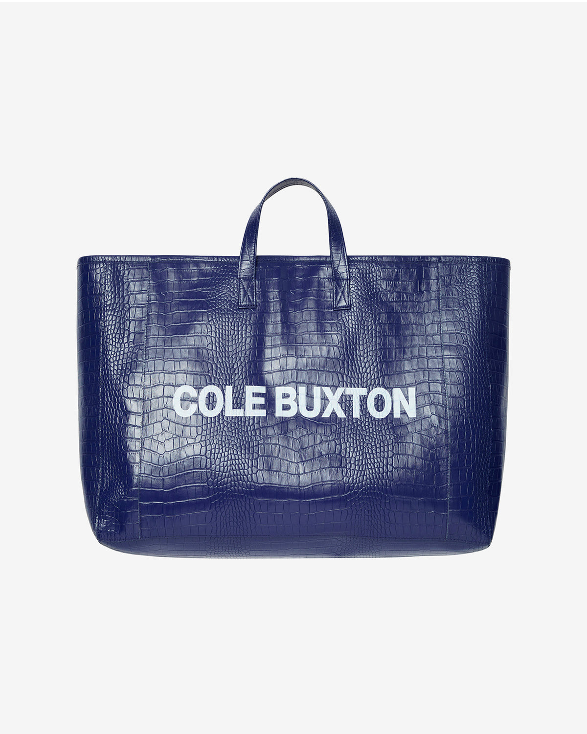 CROC LEATHER TOTE BAG