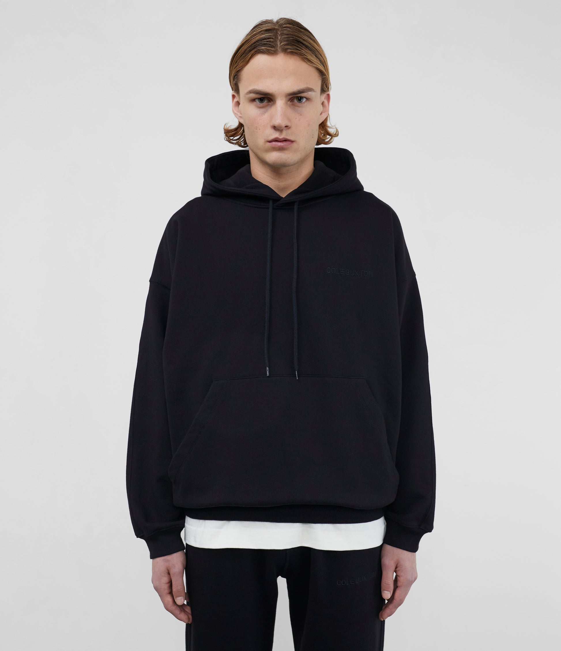 Cole Buxton | Heavyweight Warm Up Hoodie | Unisex | Cotton | Black