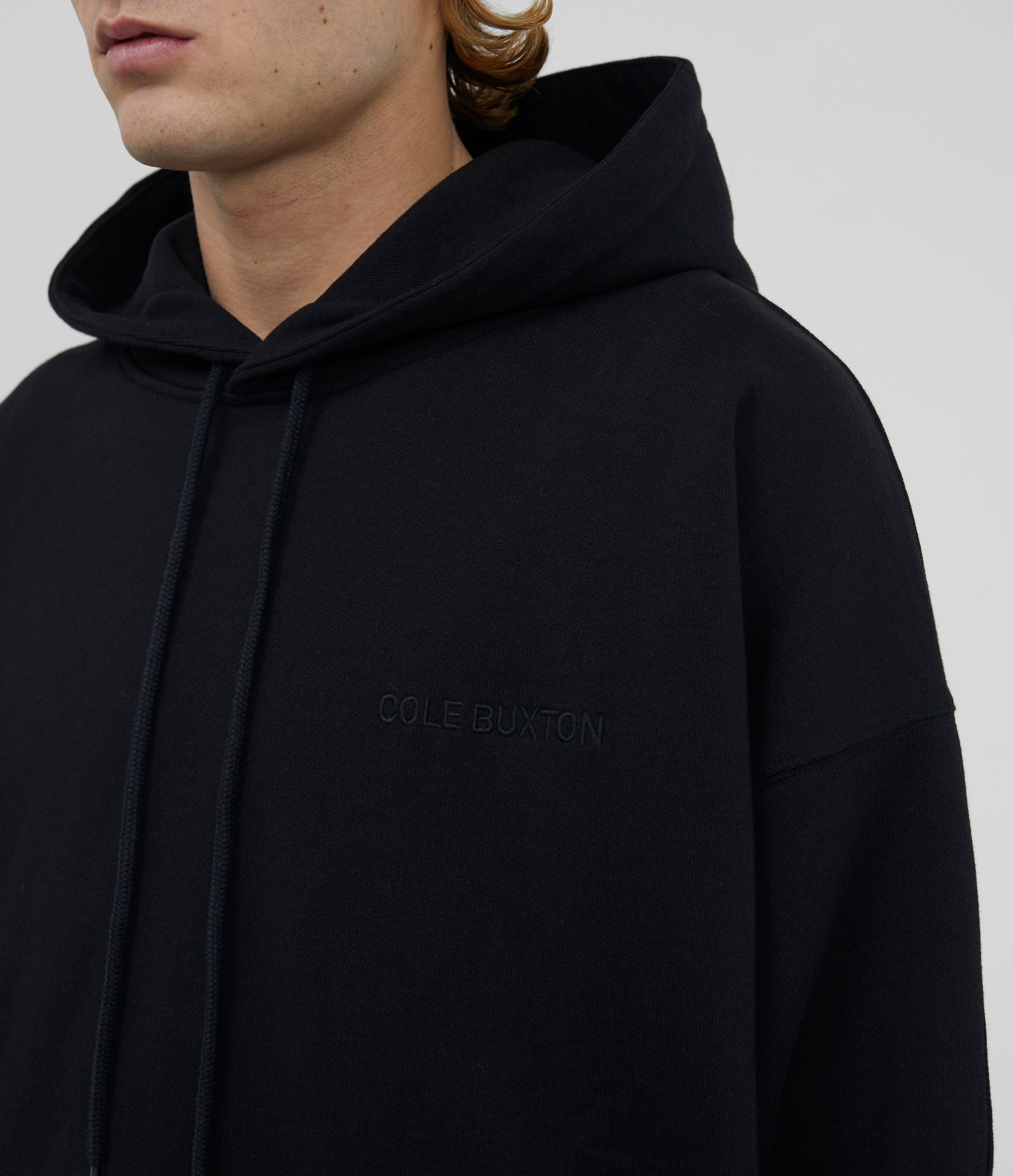 Cole Buxton | Heavyweight Warm Up Hoodie | Unisex | Cotton | Black