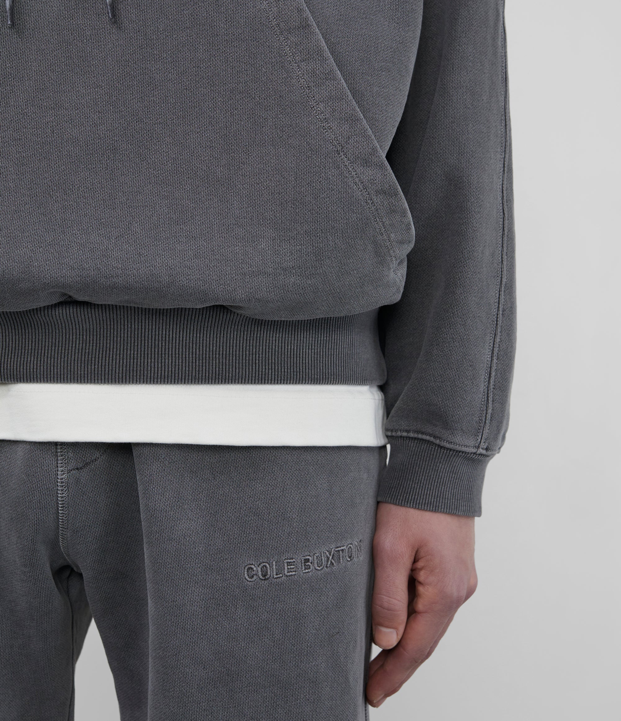 Cole Buxton | Heavyweight Warm Up Hoodie | Unisex | Cotton | Washed Black