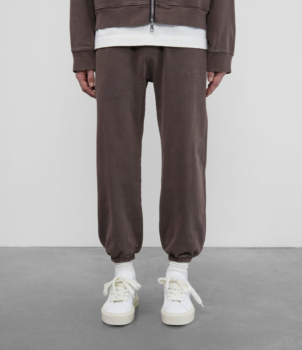 Cole Buxton | Heavyweight Warm Up Sweatpants | Unisex | Cotton | Washed Brown
