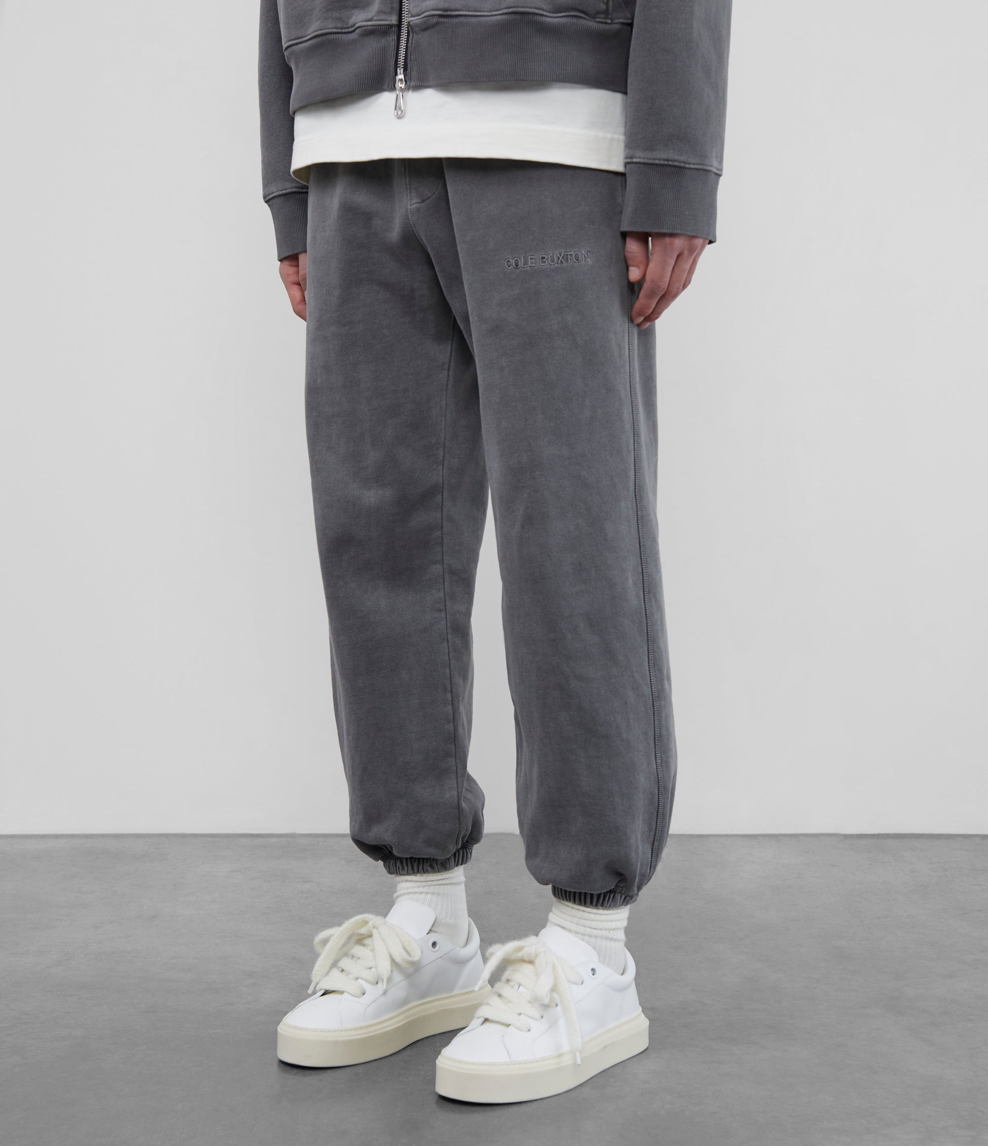 Cole Buxton | Heavyweight Warm Up Sweatpants | Unisex | Cotton | Washed Black