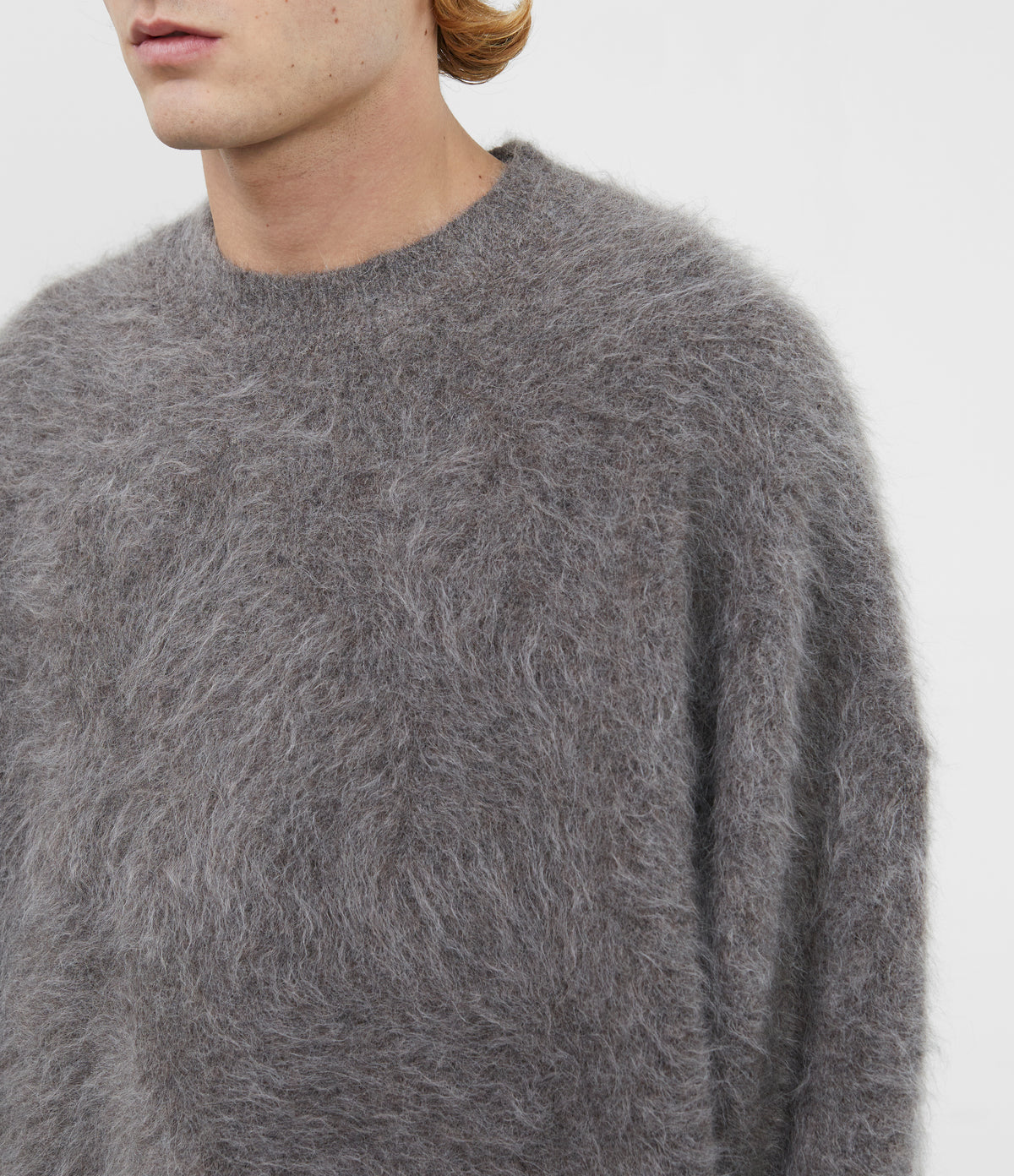 Cole Buxton | Alpaca Knit Sweater | Unisex | Alpaca | Hand Brushed | Brown
