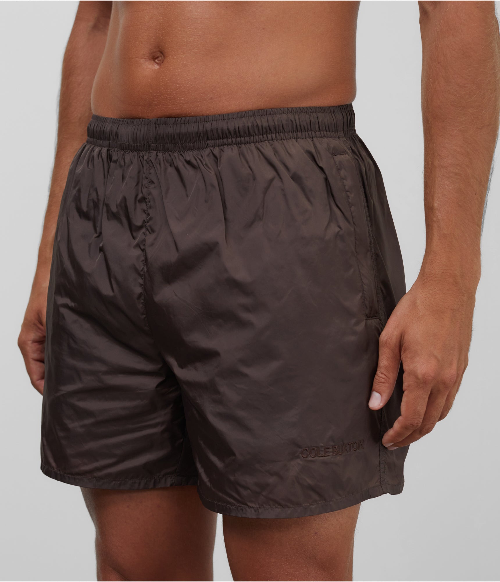 Cole Buxton | Swim Shorts | Mens | Quick Dry Nylon | Brown