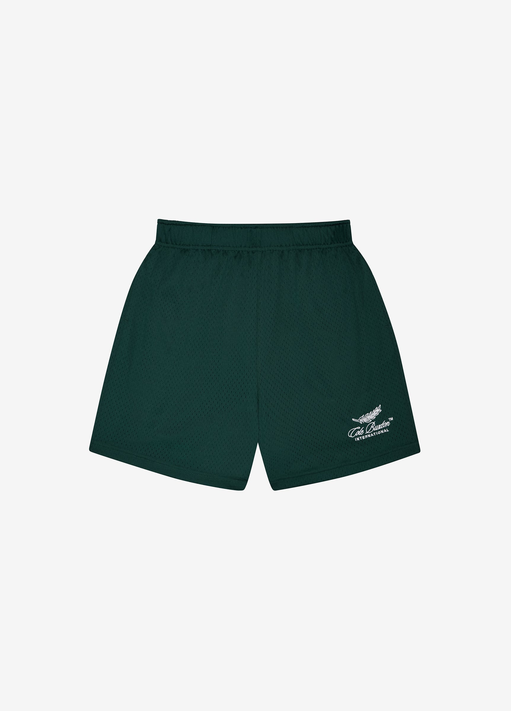 Cole Buxton | International Mesh Shorts | Mens | Polyester | Forest Green