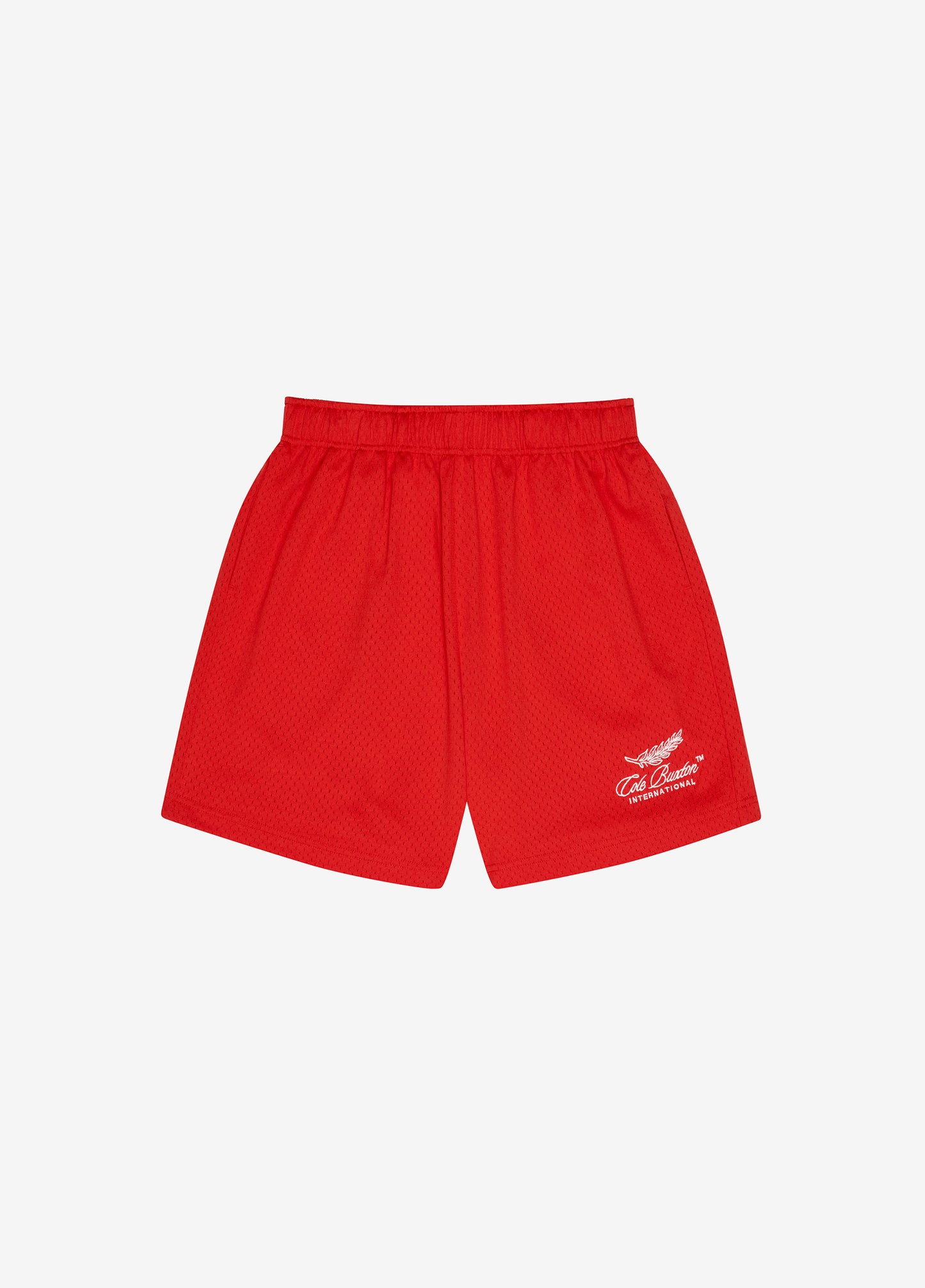 Cole Buxton | International Mesh Shorts | Mens | Polyester | Red