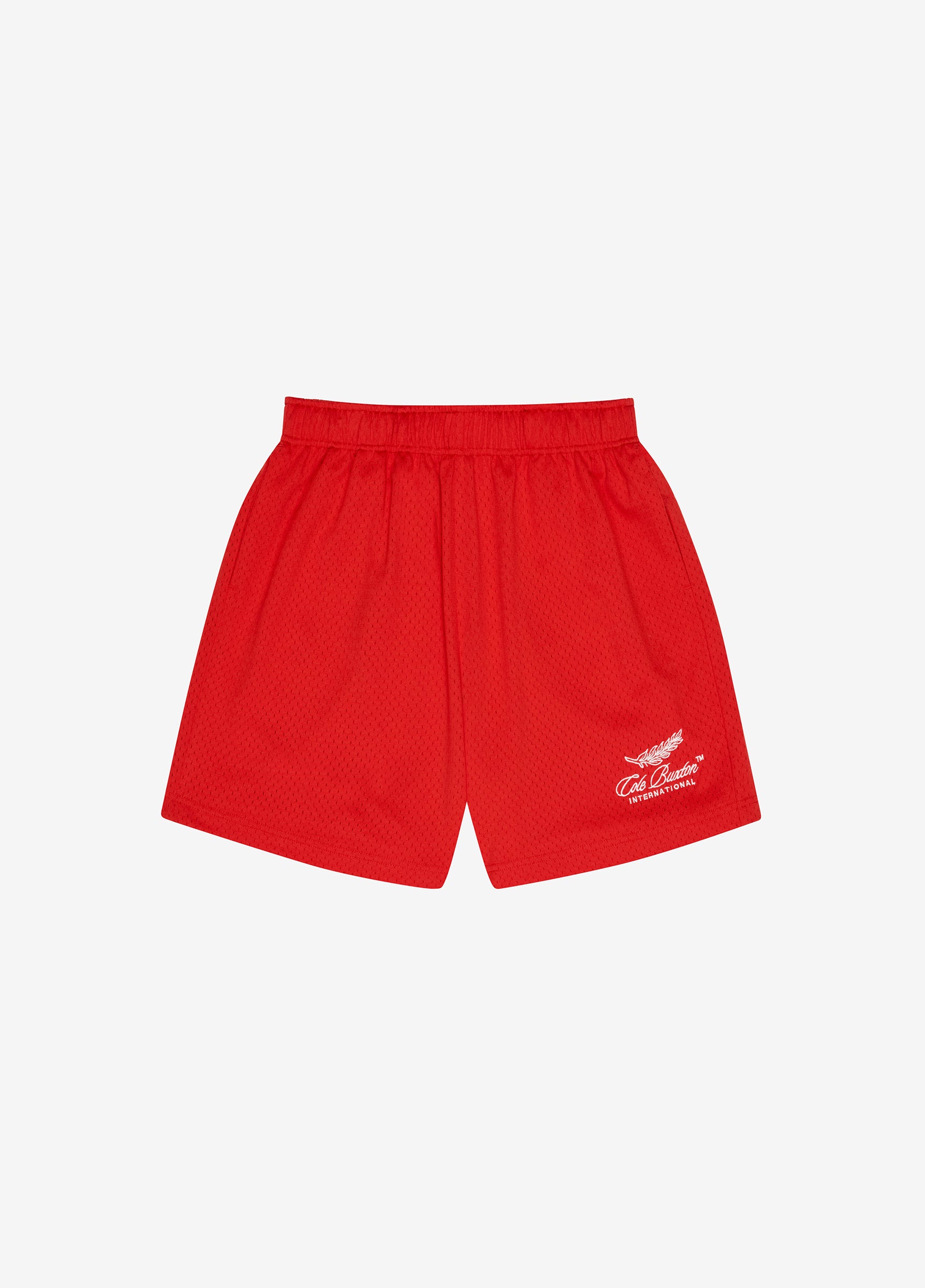 Cole Buxton | International Mesh Shorts | Mens | Polyester | Red