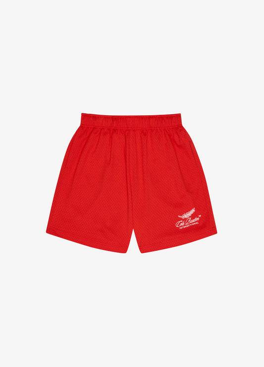 Cole Buxton | International Mesh Shorts | Mens | Polyester | Red