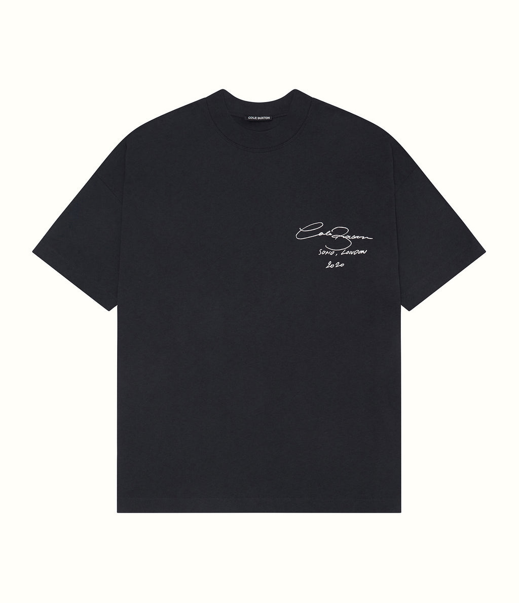 Cole Buxton | Vintage Signature T-Shirt | Mens | Cotton | Vintage Black