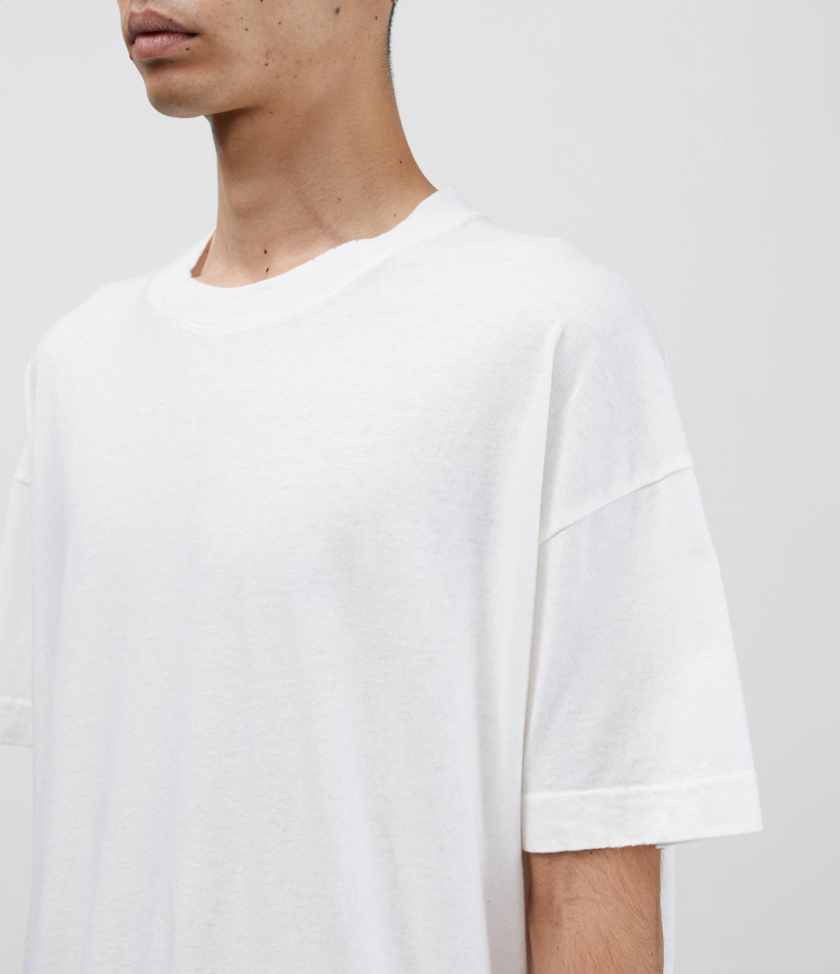 Cole Buxton | Distressed Lightweight T-Shirt | Unisex | Cotton | Vintage White