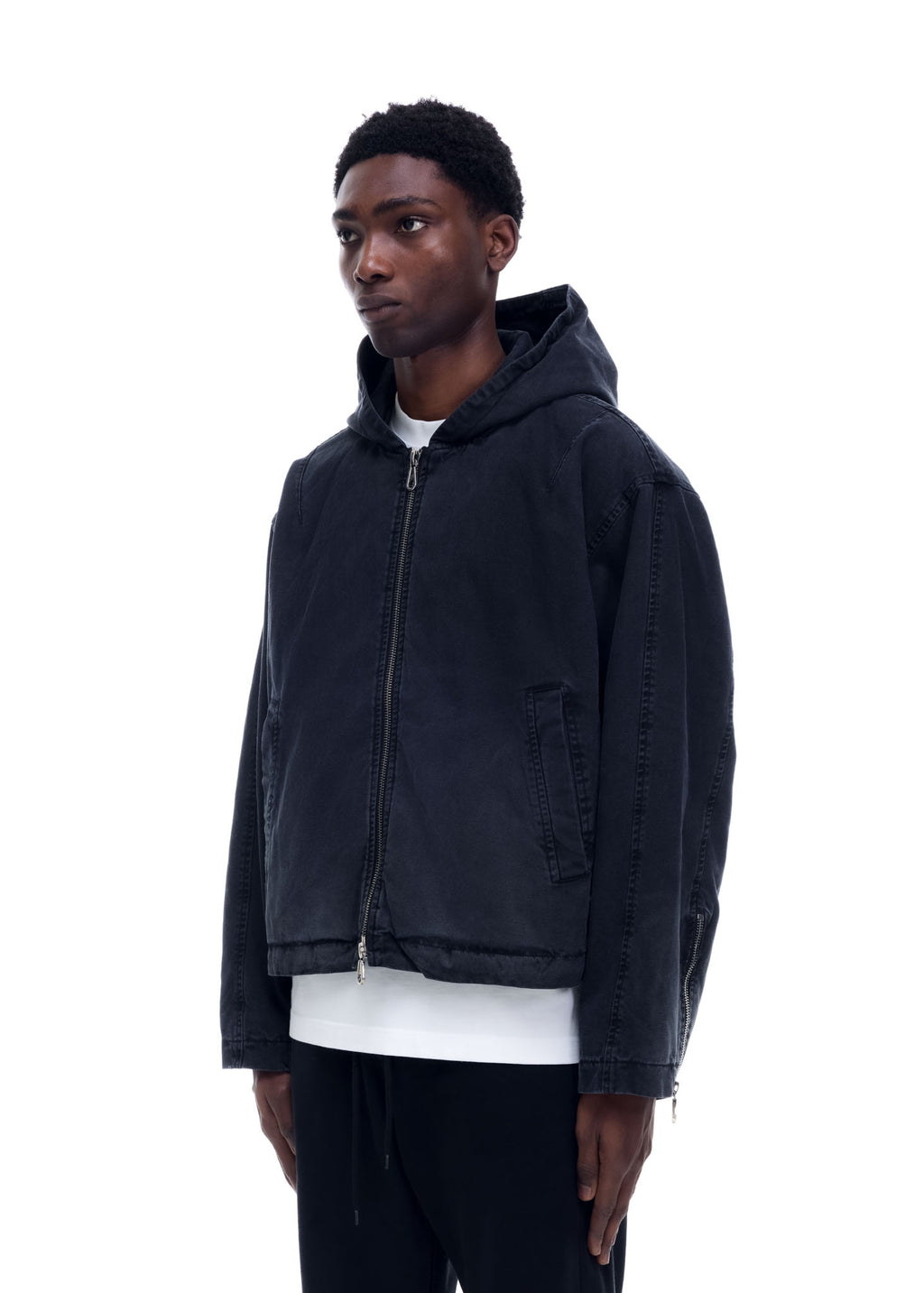 CANVAS ZIPPED HOODIE