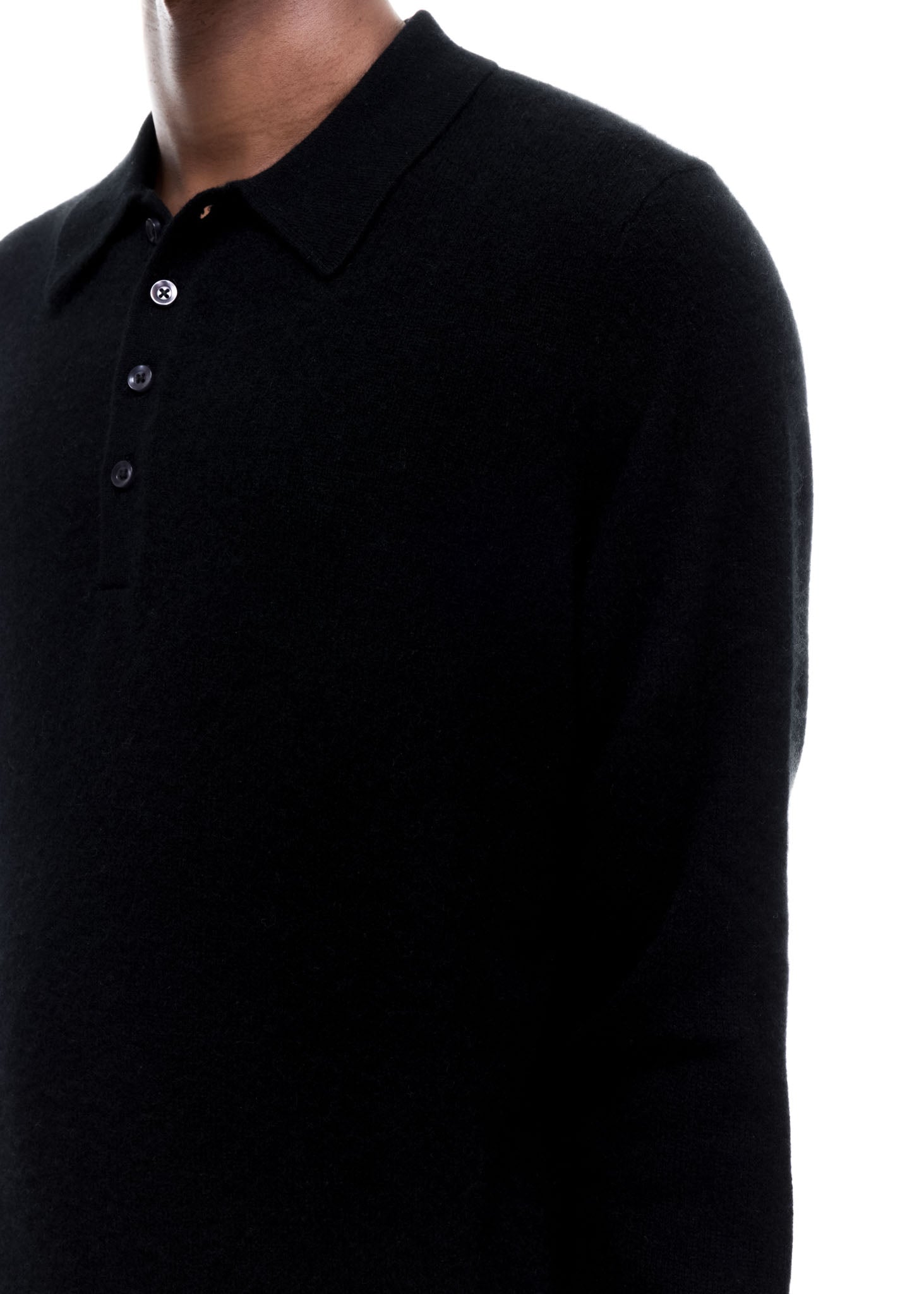 CASHMERE KNIT POLO SWEATER