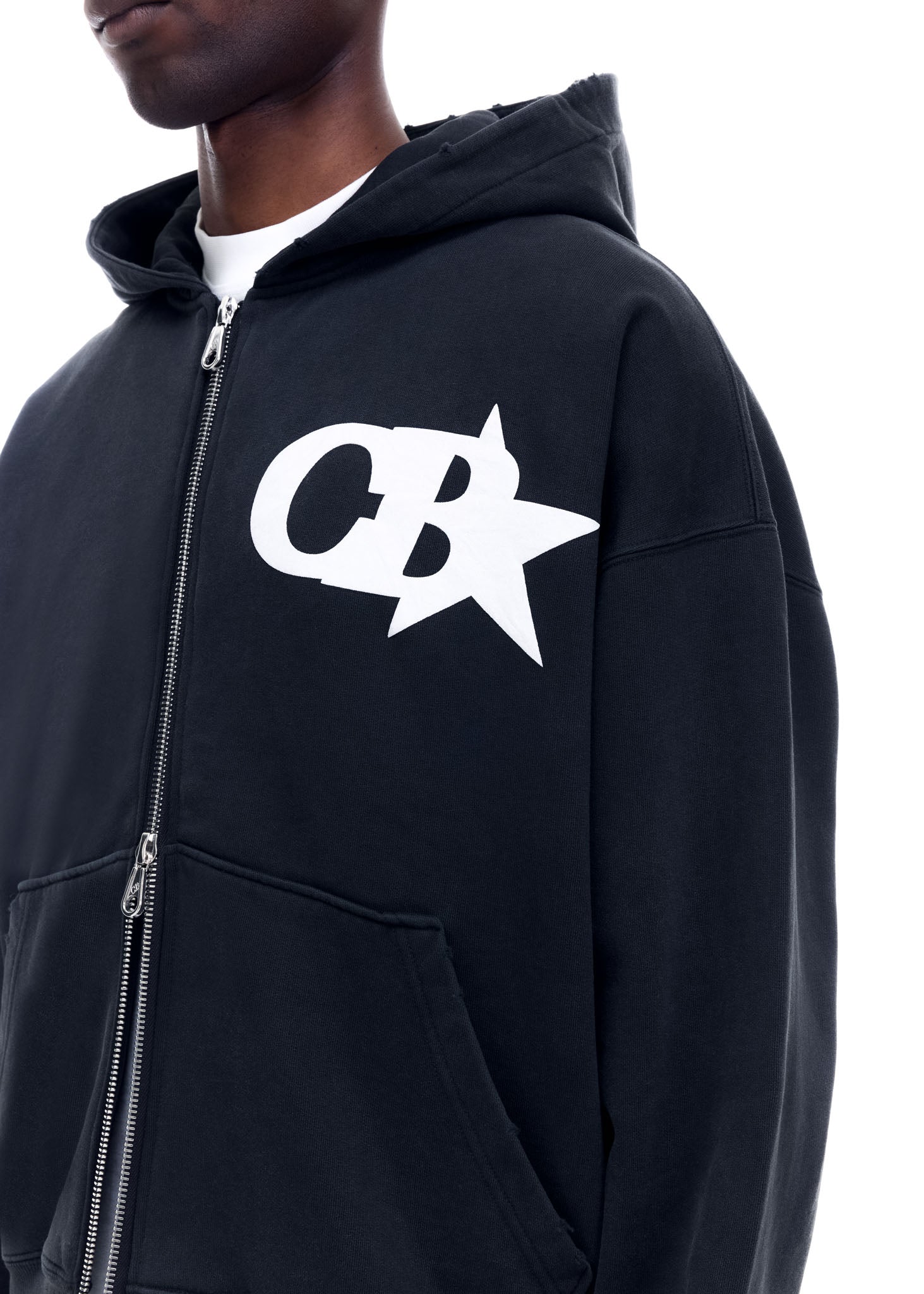 Cole Buxton | CB Star Zipped Hoodie | Mens | Heavyweight | Cotton