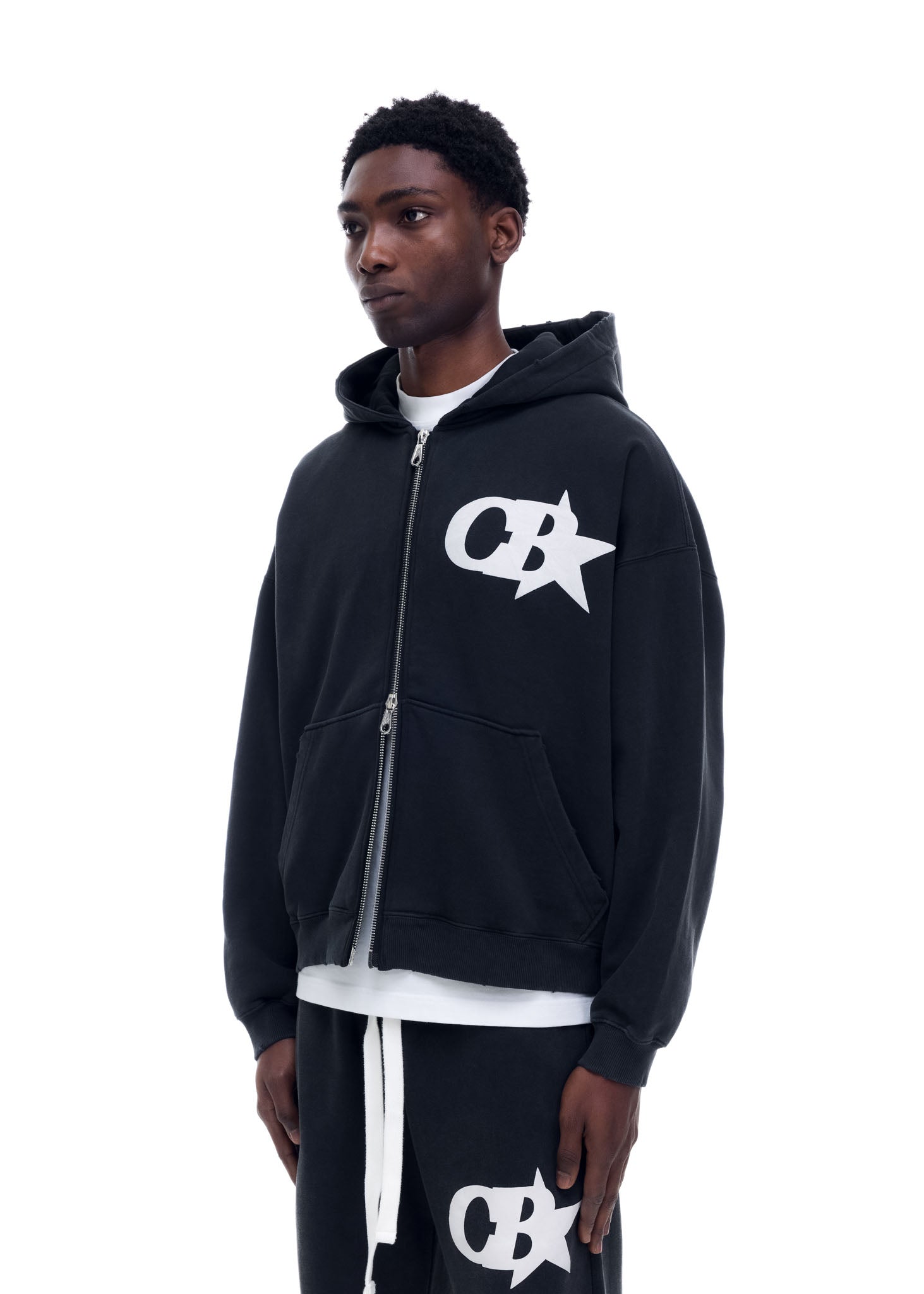 Cole Buxton | CB Star Zipped Hoodie | Mens | Heavyweight | Cotton