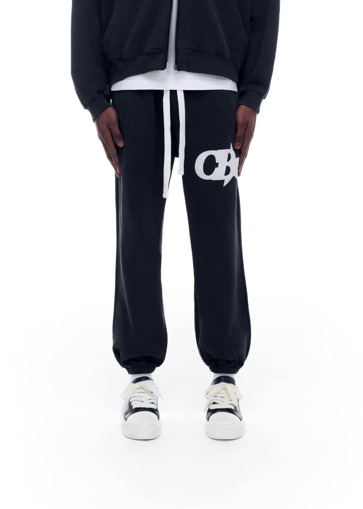 Cole Buxton | CB Star Sweatpants | Mens | Brushed Cotton | Vintage Black