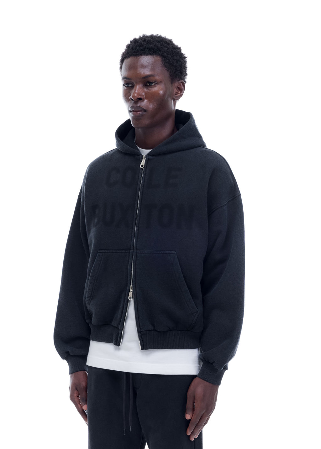APPLIQUE FADE ZIP HOODIE