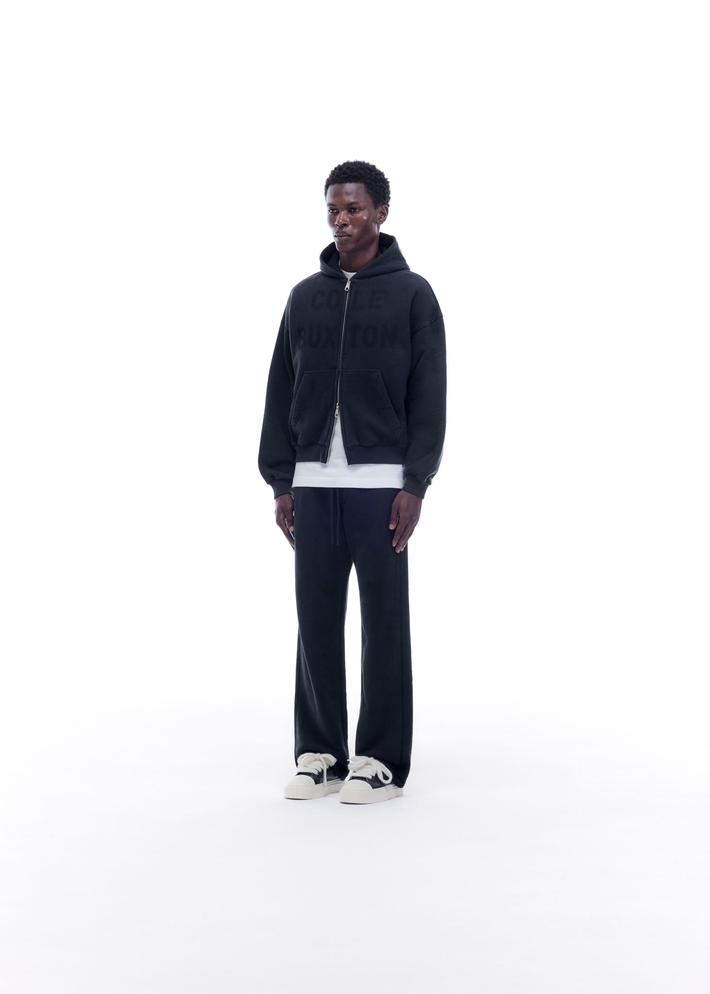 APPLIQUE FADE ZIP HOODIE