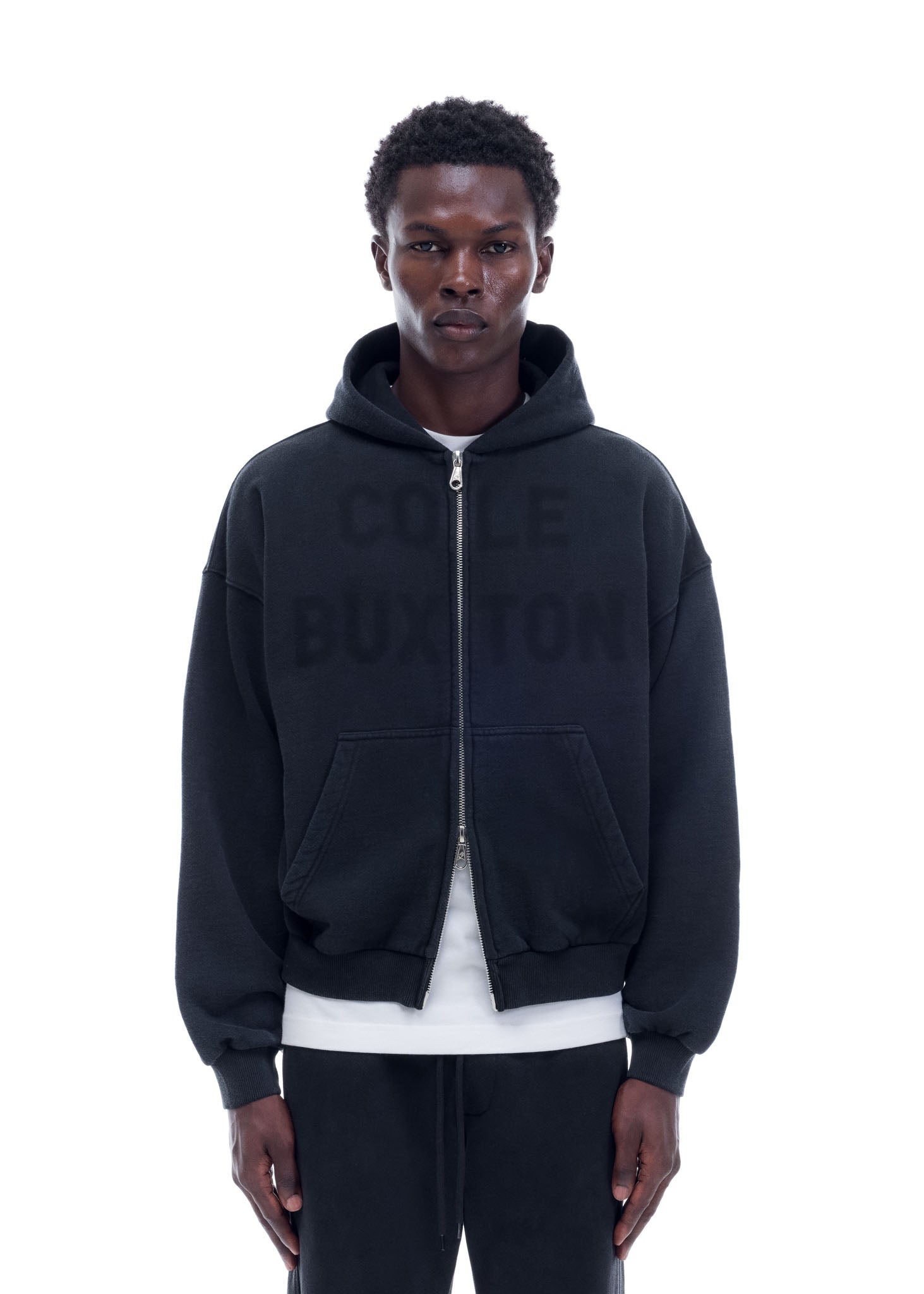 APPLIQUE FADE ZIP HOODIE