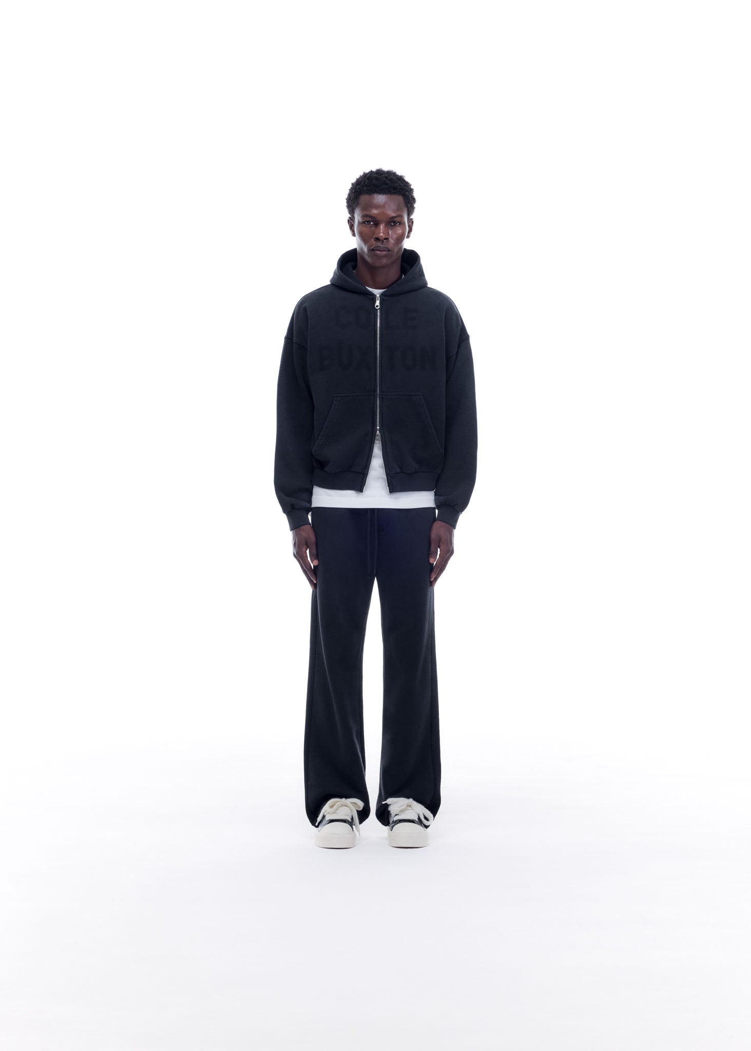 APPLIQUE FADE ZIP HOODIE
