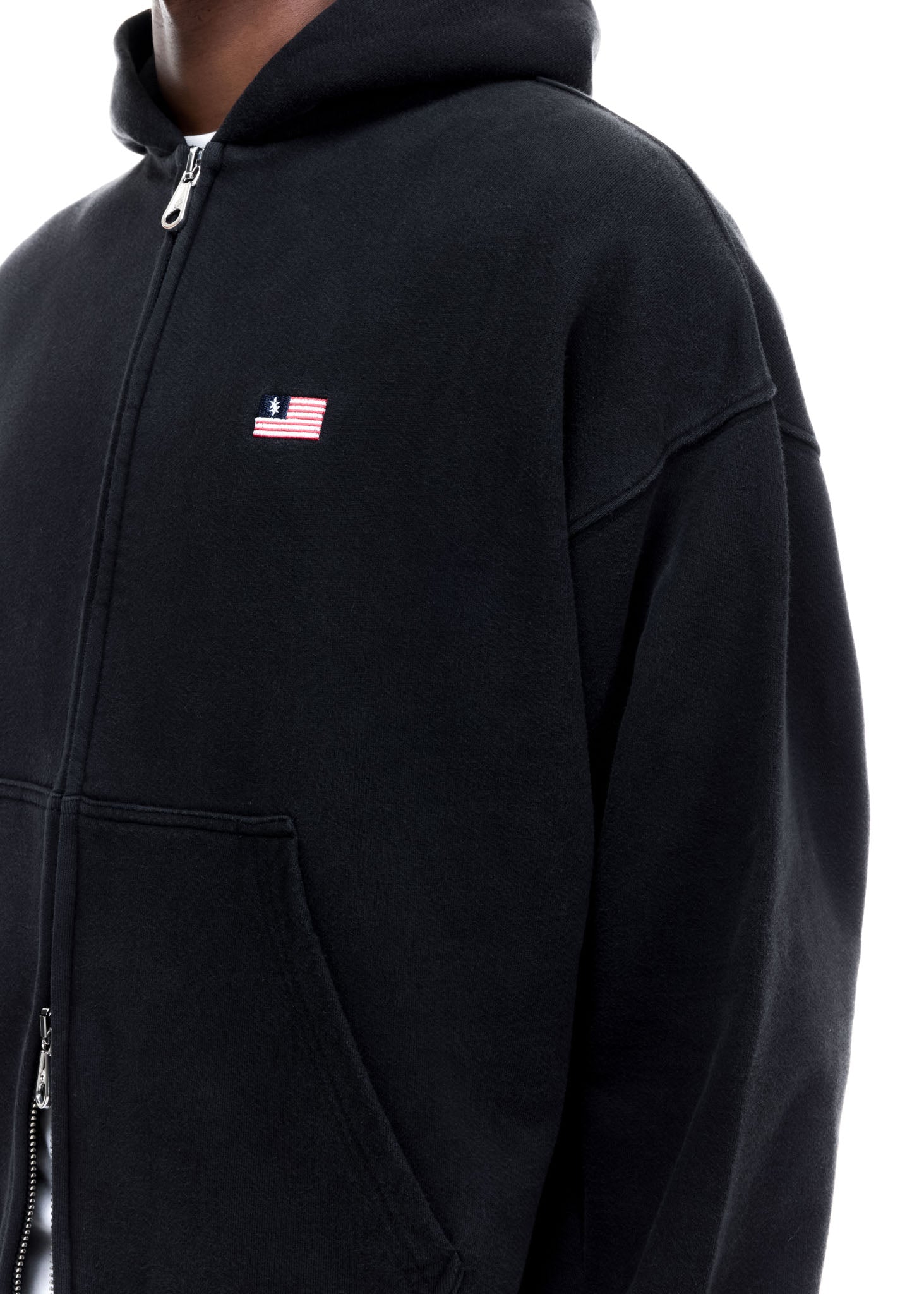 MINI FLAG ZIPPED HOODIE