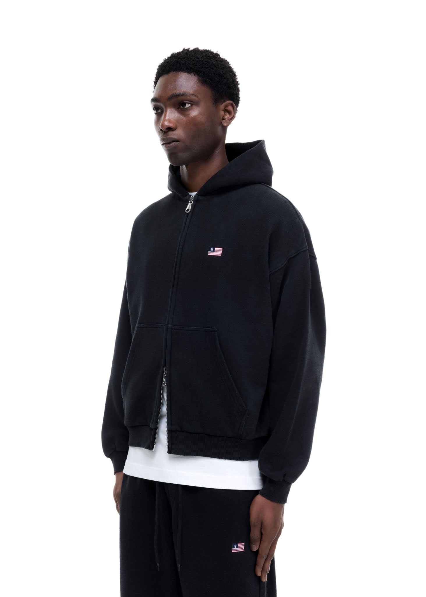 MINI FLAG ZIPPED HOODIE