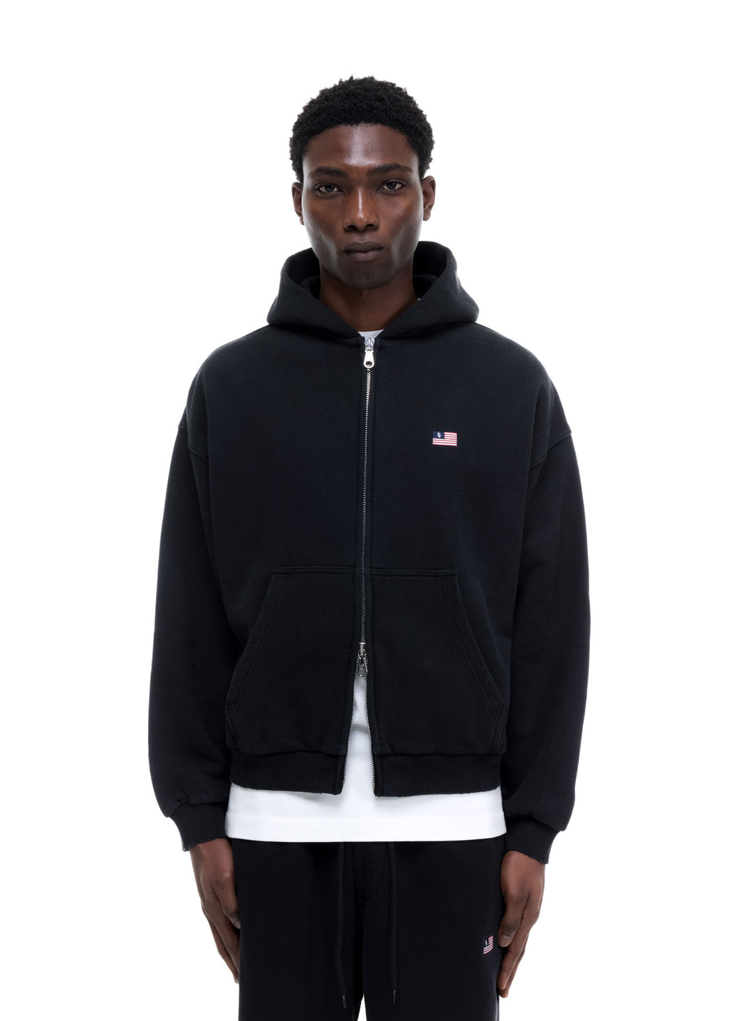 MINI FLAG ZIPPED HOODIE