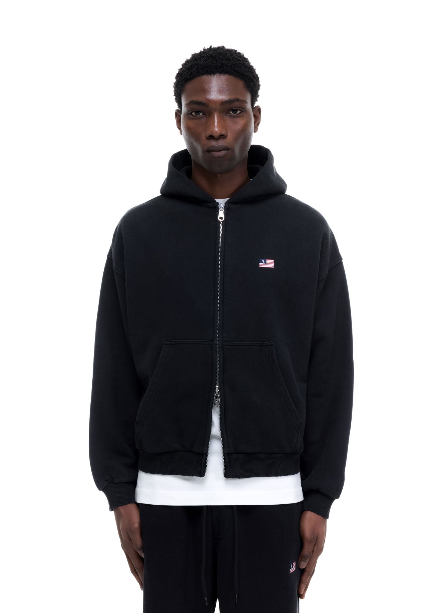 MINI FLAG ZIPPED HOODIE