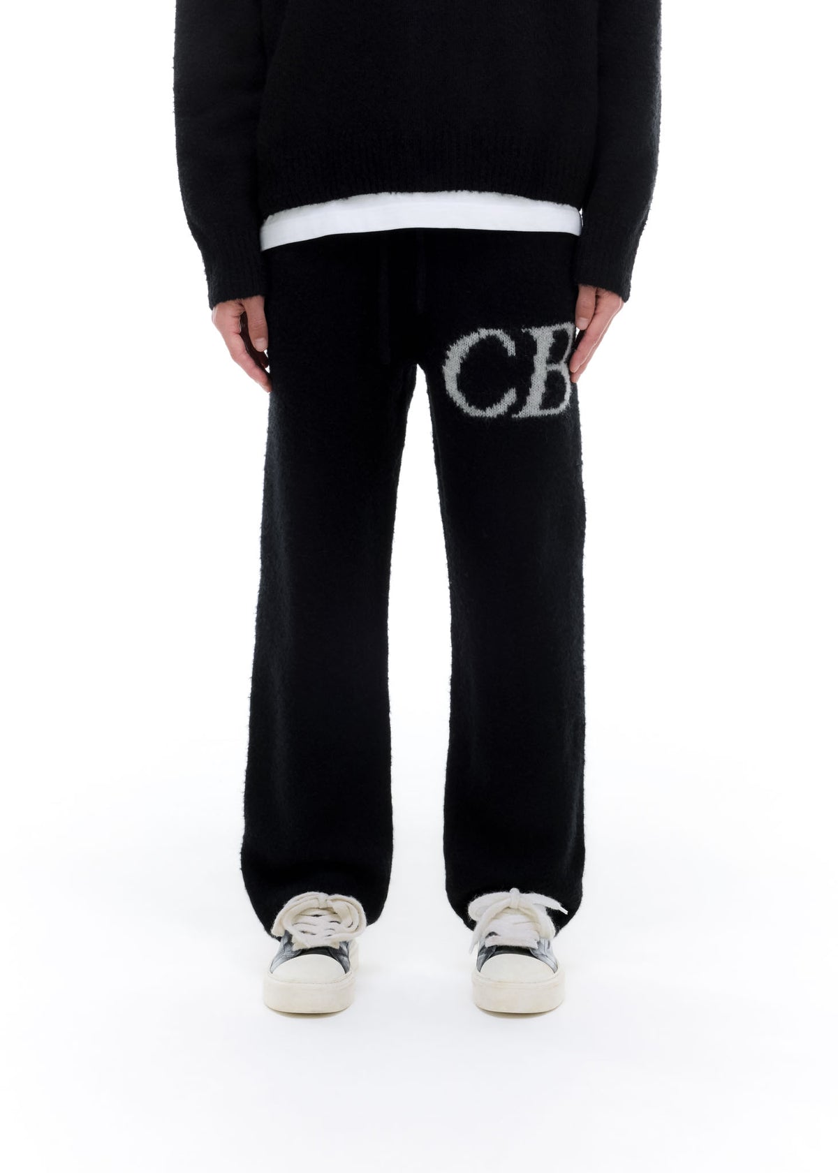 Cole Buxton | Logo Knit Pants | Mens | Merino Wool | Black