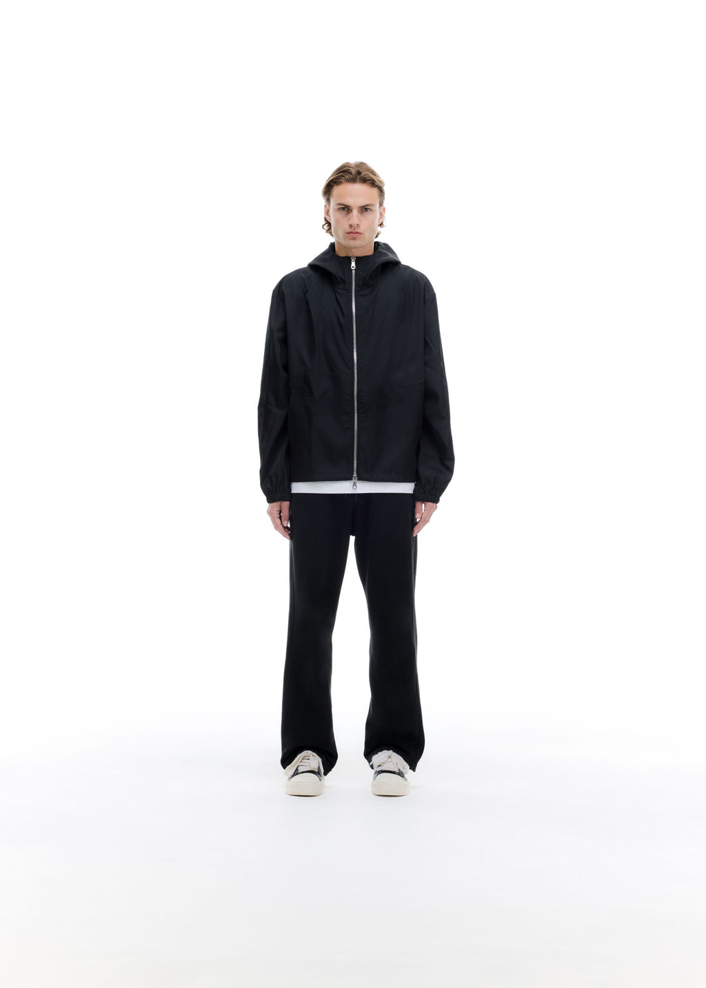 HOODED NYLON WINDBREAKER