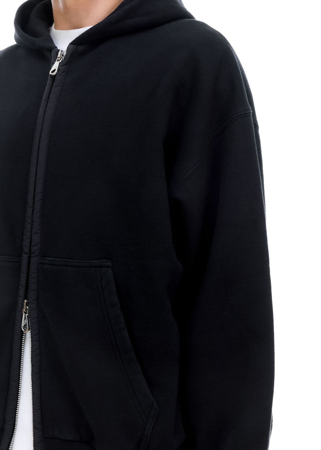 NYLON TAPE ZIPPED HOODIE