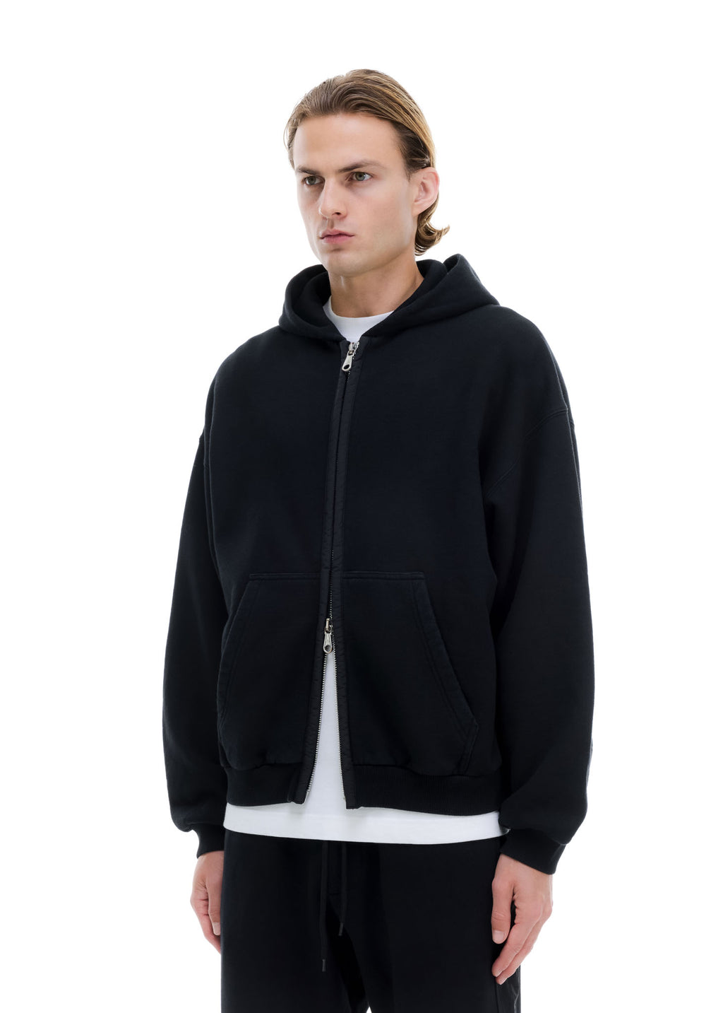 NYLON TAPE ZIPPED HOODIE
