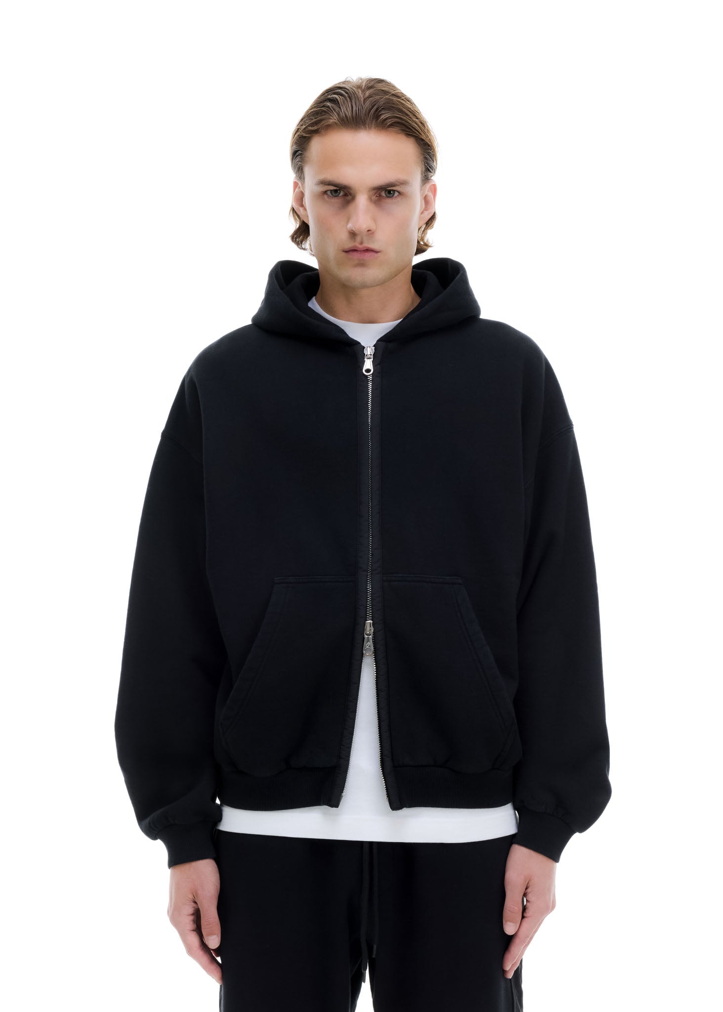 NYLON TAPE ZIPPED HOODIE