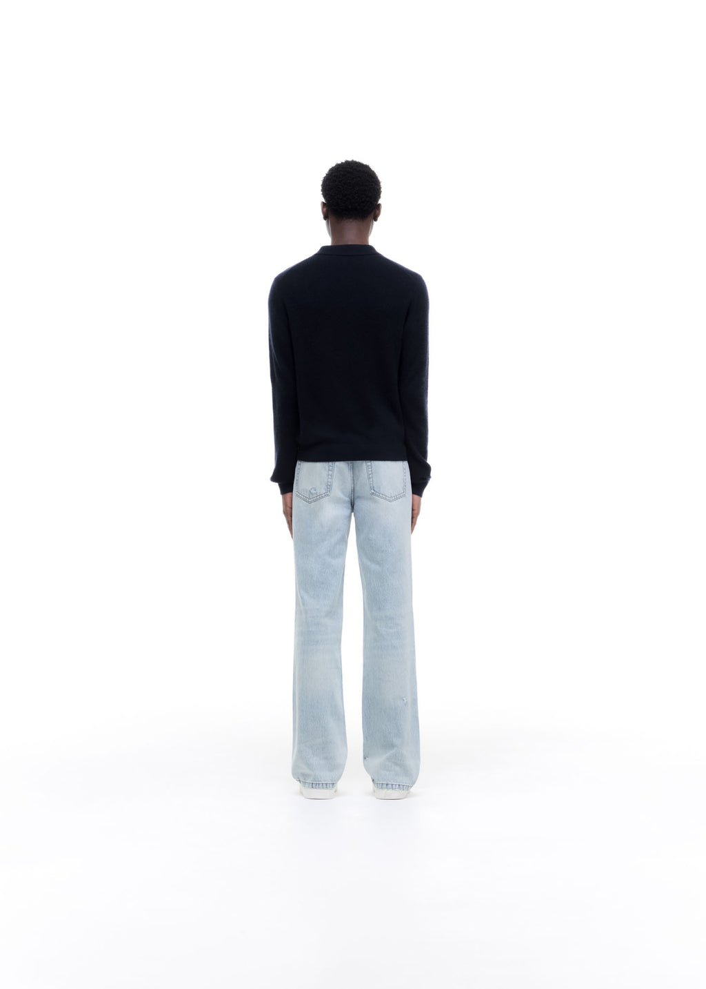 CASHMERE KNIT POLO SWEATER