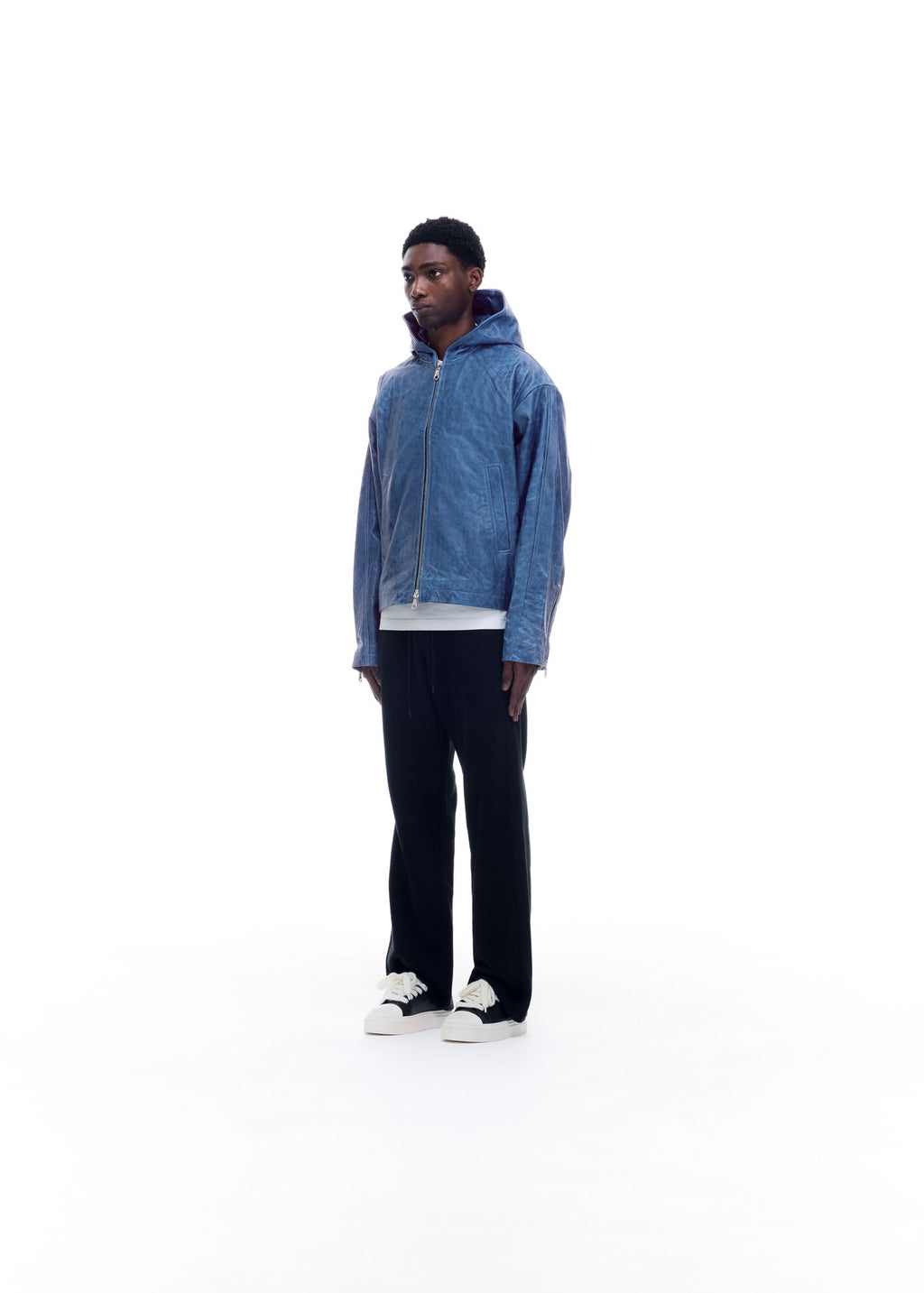 CB HOODED LEATHER JACKET