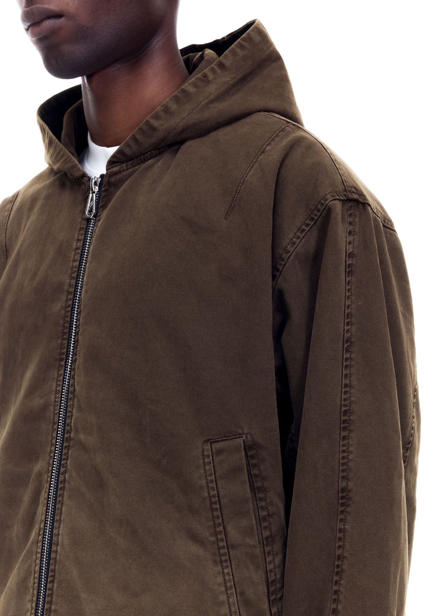 CANVAS ZIPPED HOODIE