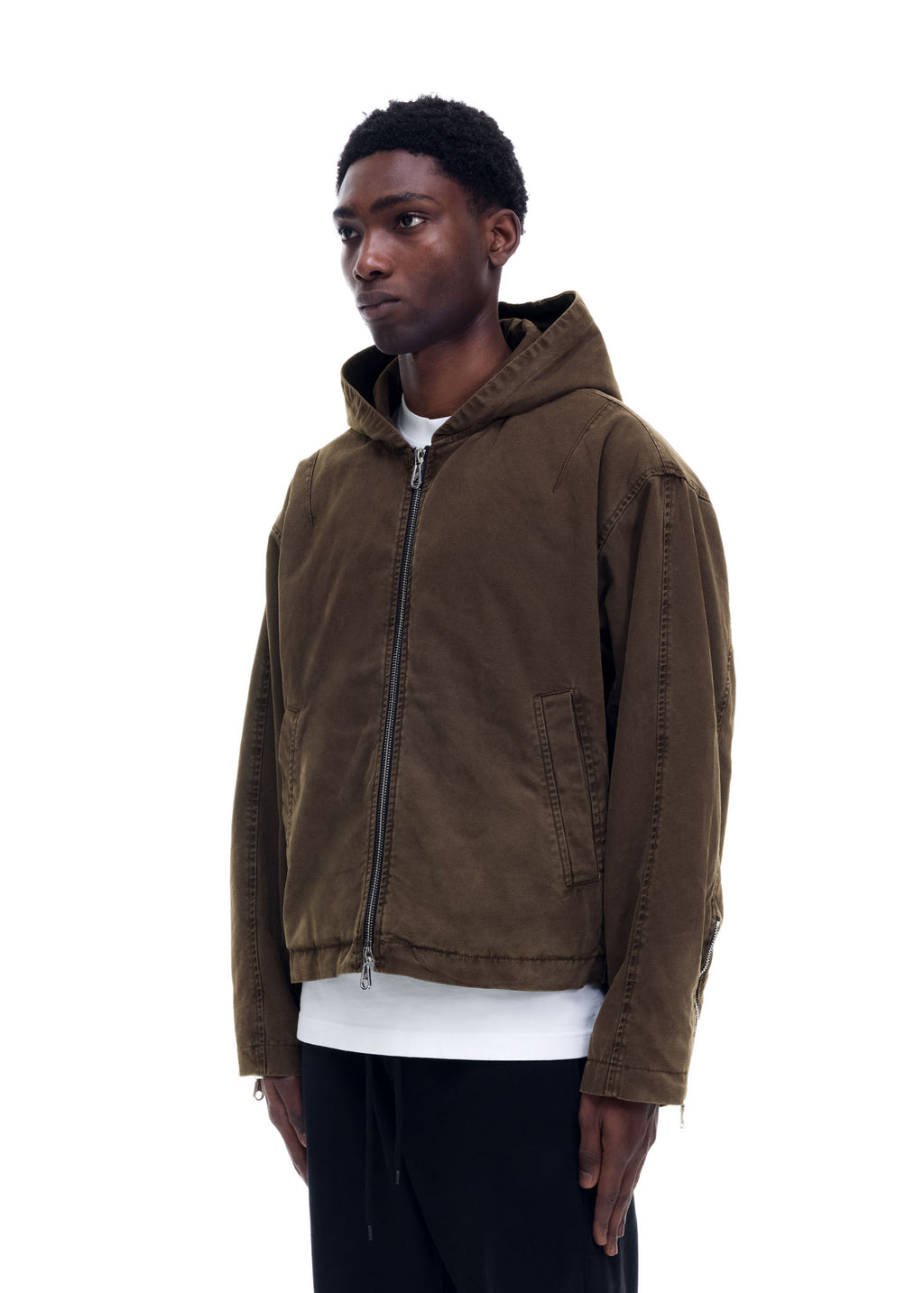 CANVAS ZIPPED HOODIE