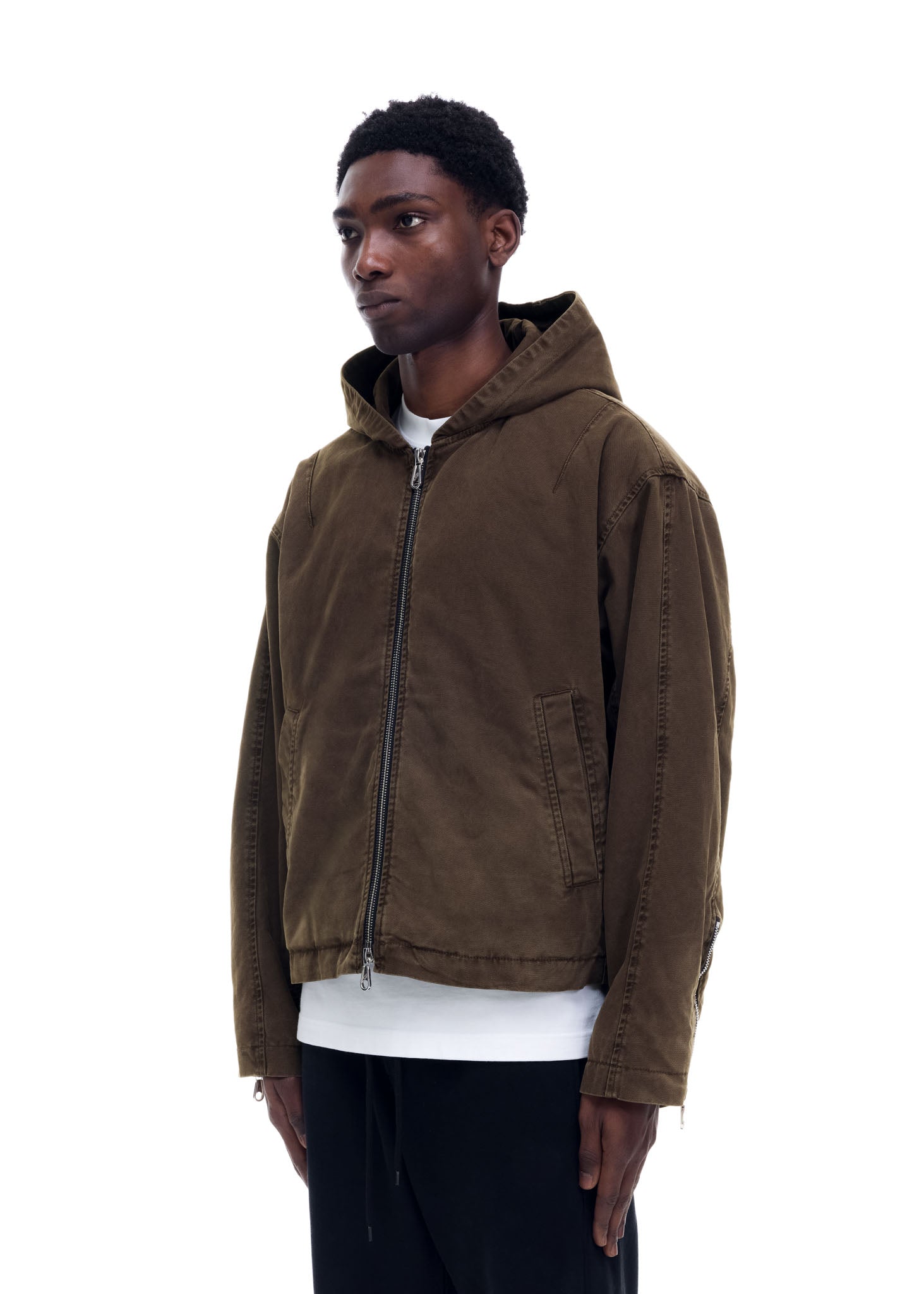 CANVAS ZIPPED HOODIE