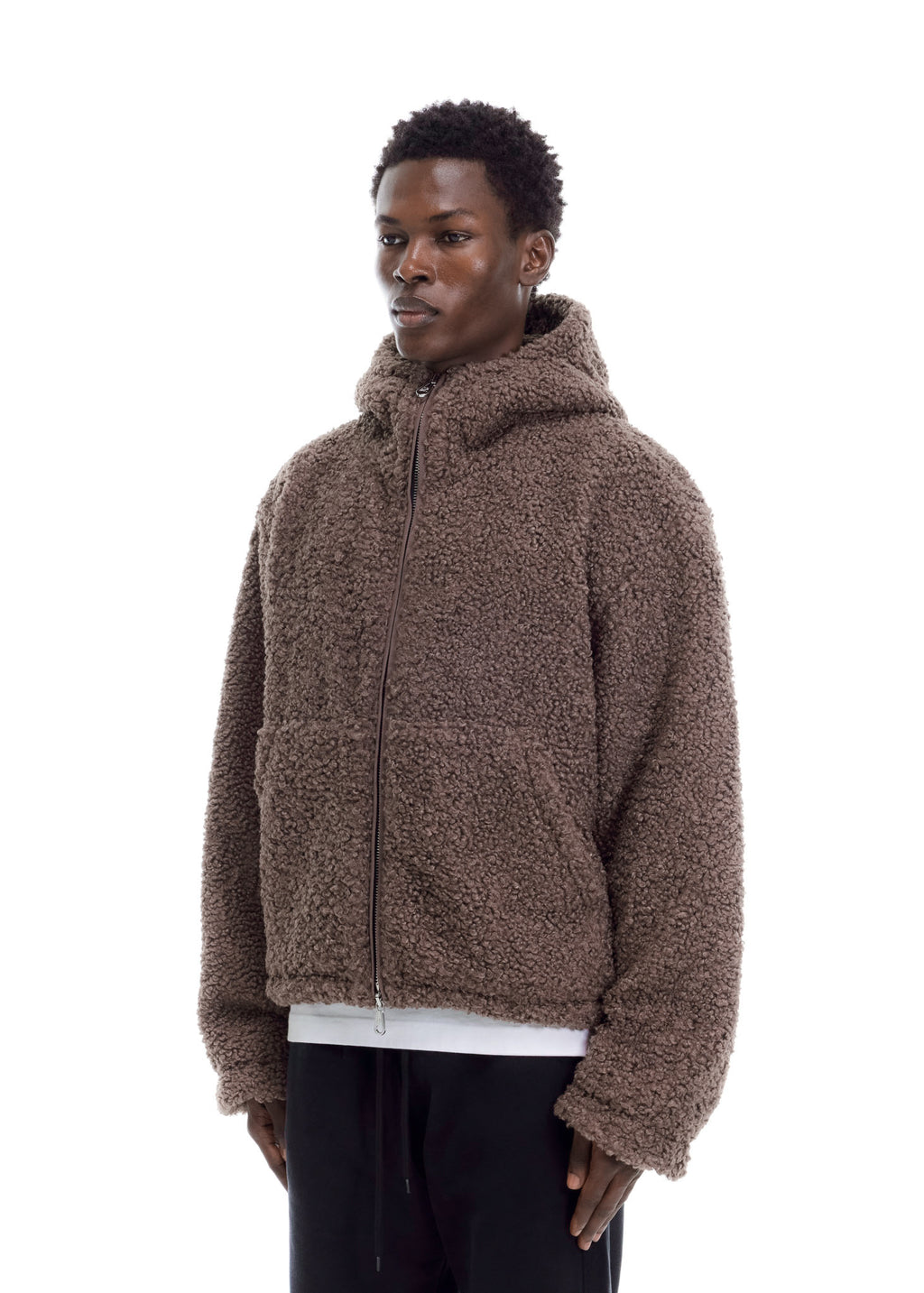 ZIP THROUGH HOODED FLEECE