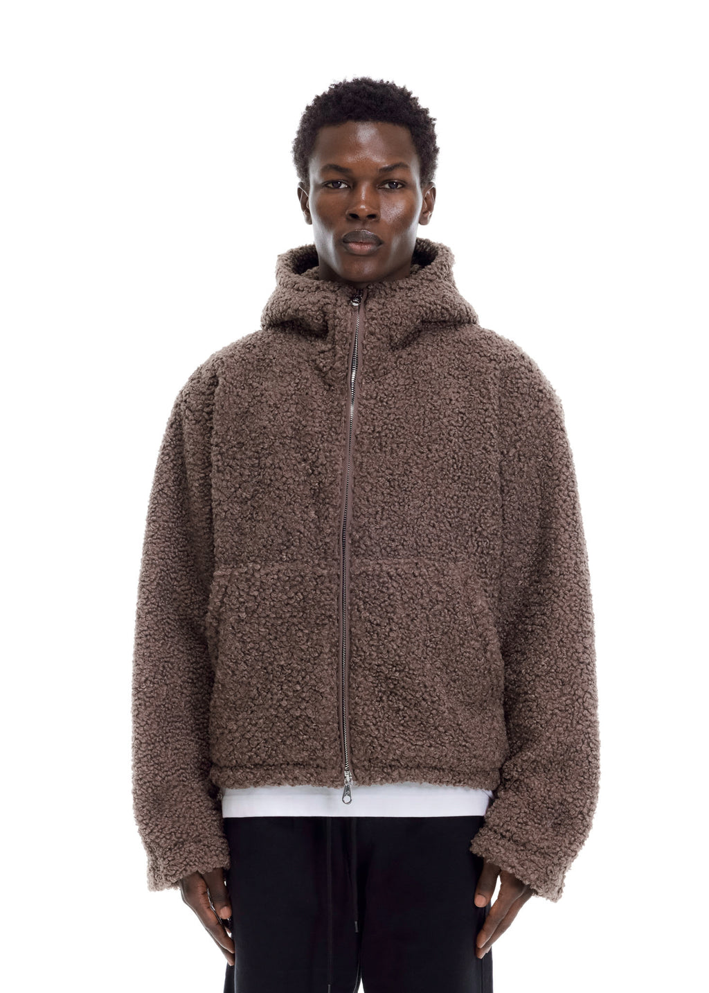 ZIP THROUGH HOODED FLEECE