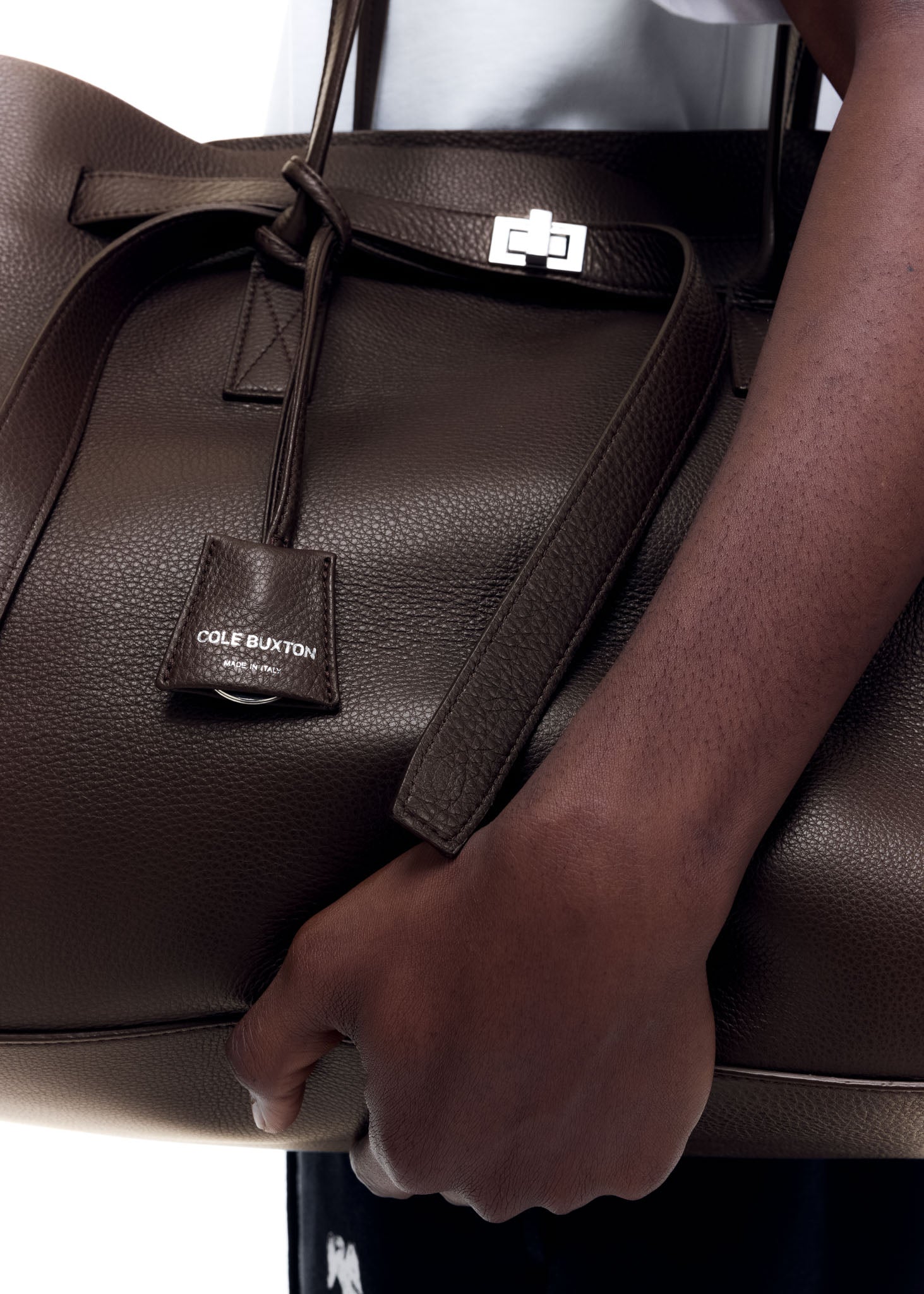 LEATHER HOLDALL TOTE