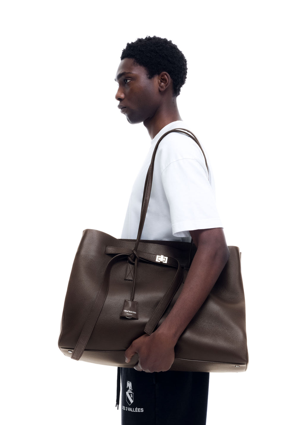 LEATHER HOLDALL TOTE