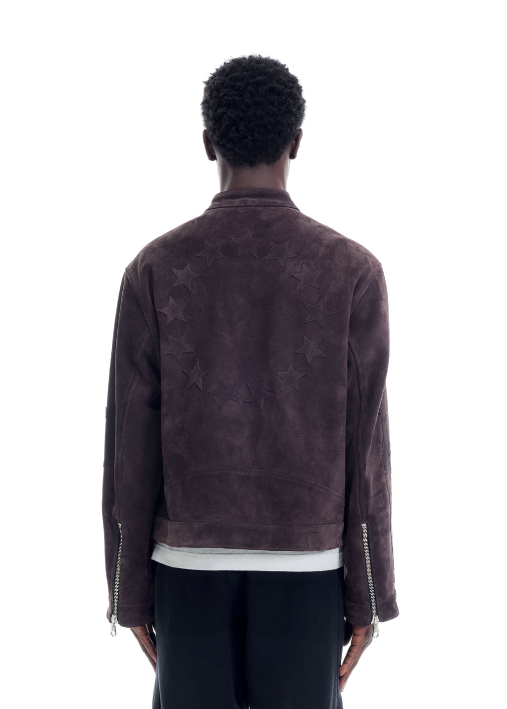 SUEDE DECAL RACER JACKET