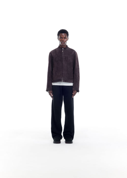 SUEDE DECAL RACER JACKET