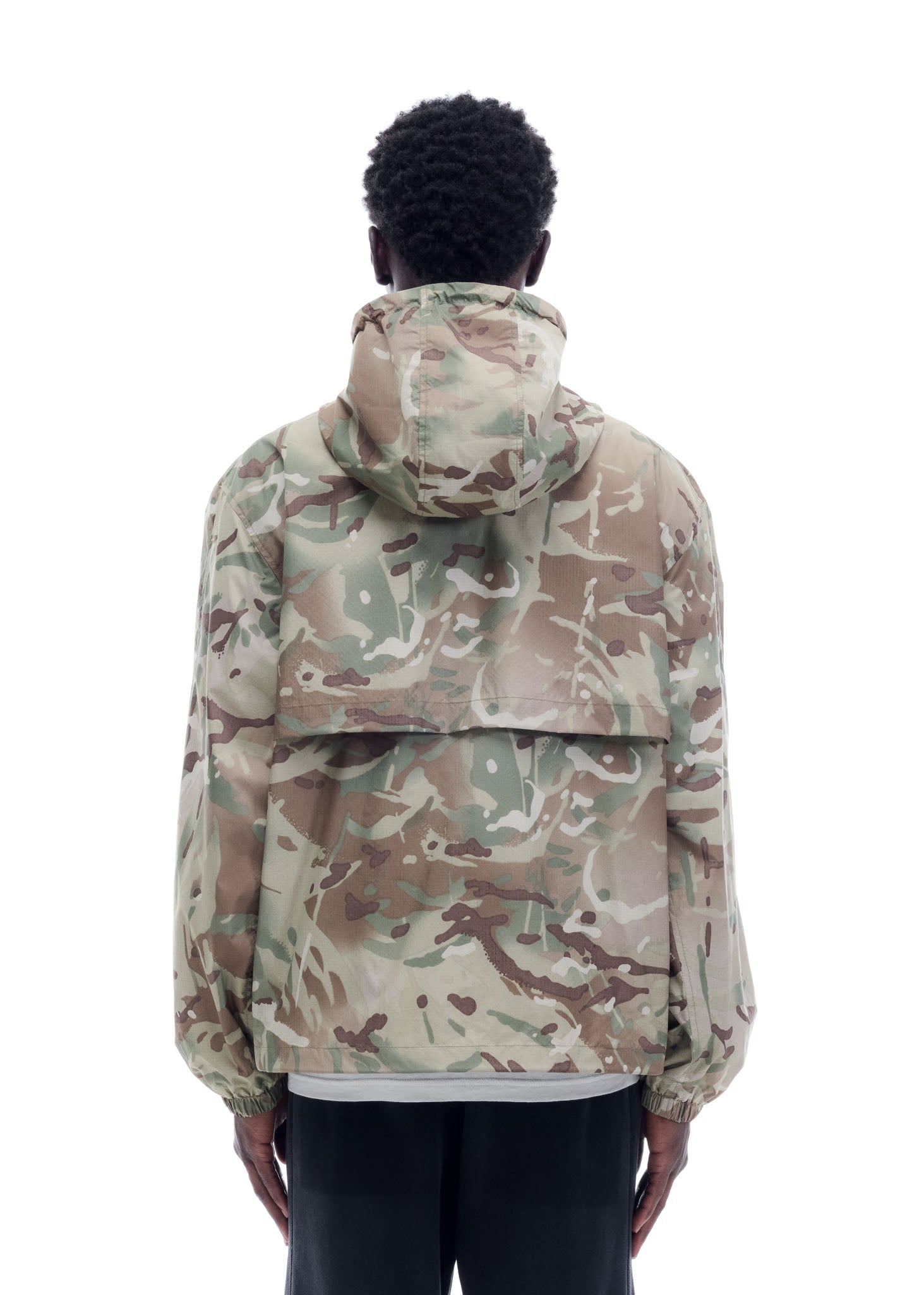 HOODED NYLON WINDBREAKER