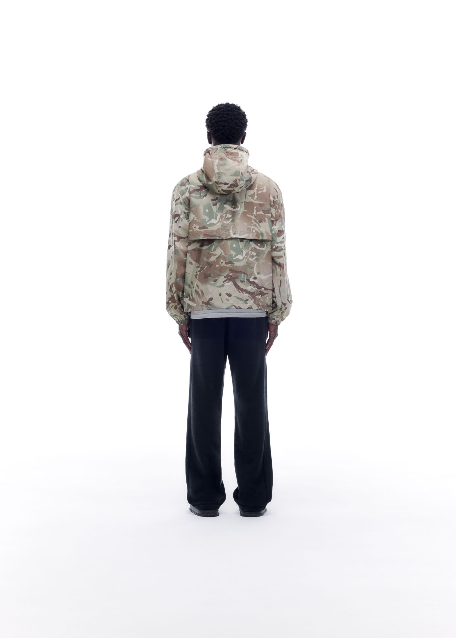 HOODED NYLON WINDBREAKER